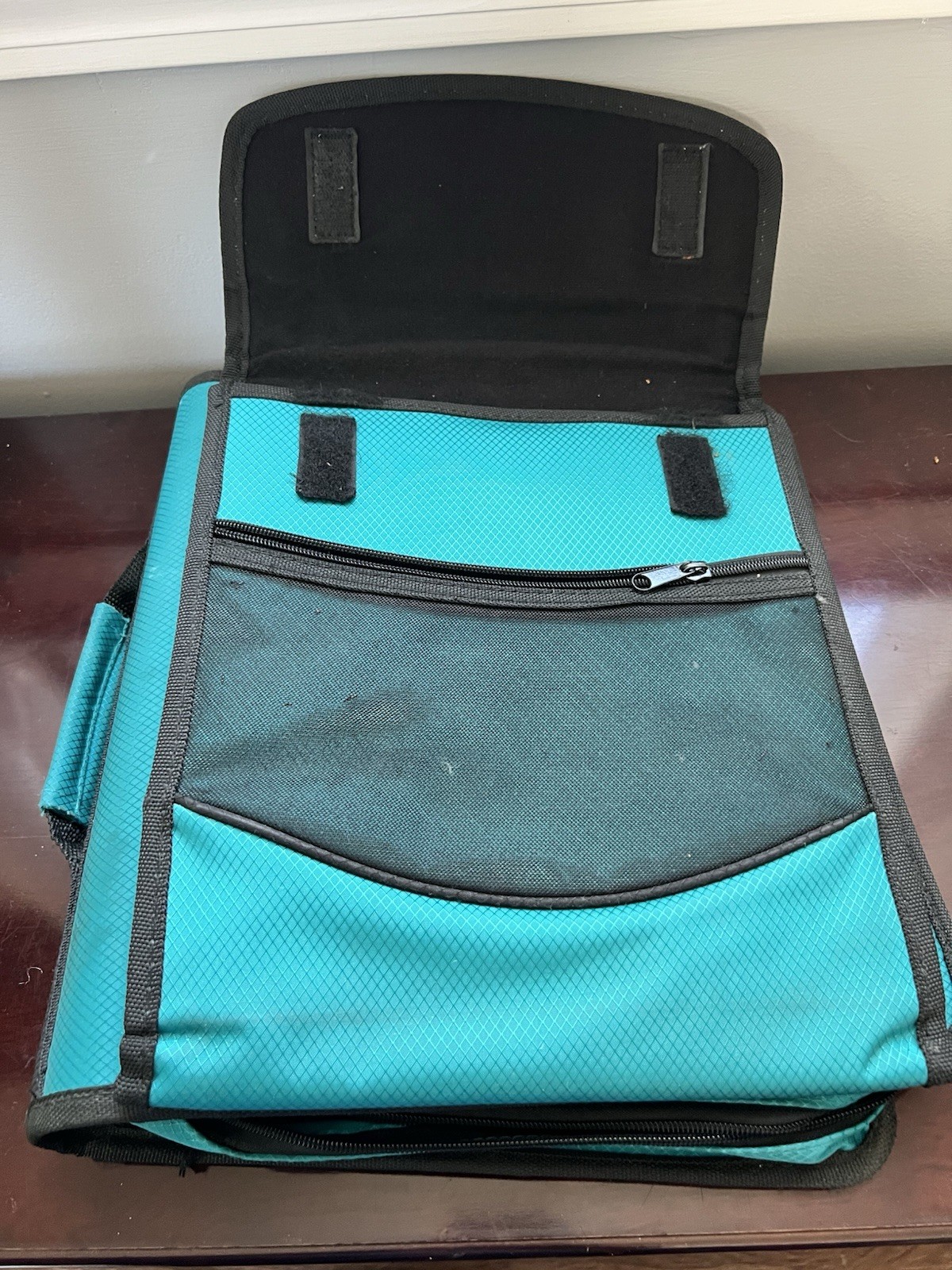 Pock-it Plus Ultimate 4” Zipper Binder/Lap Top Bag Teal With Shoulder Strap