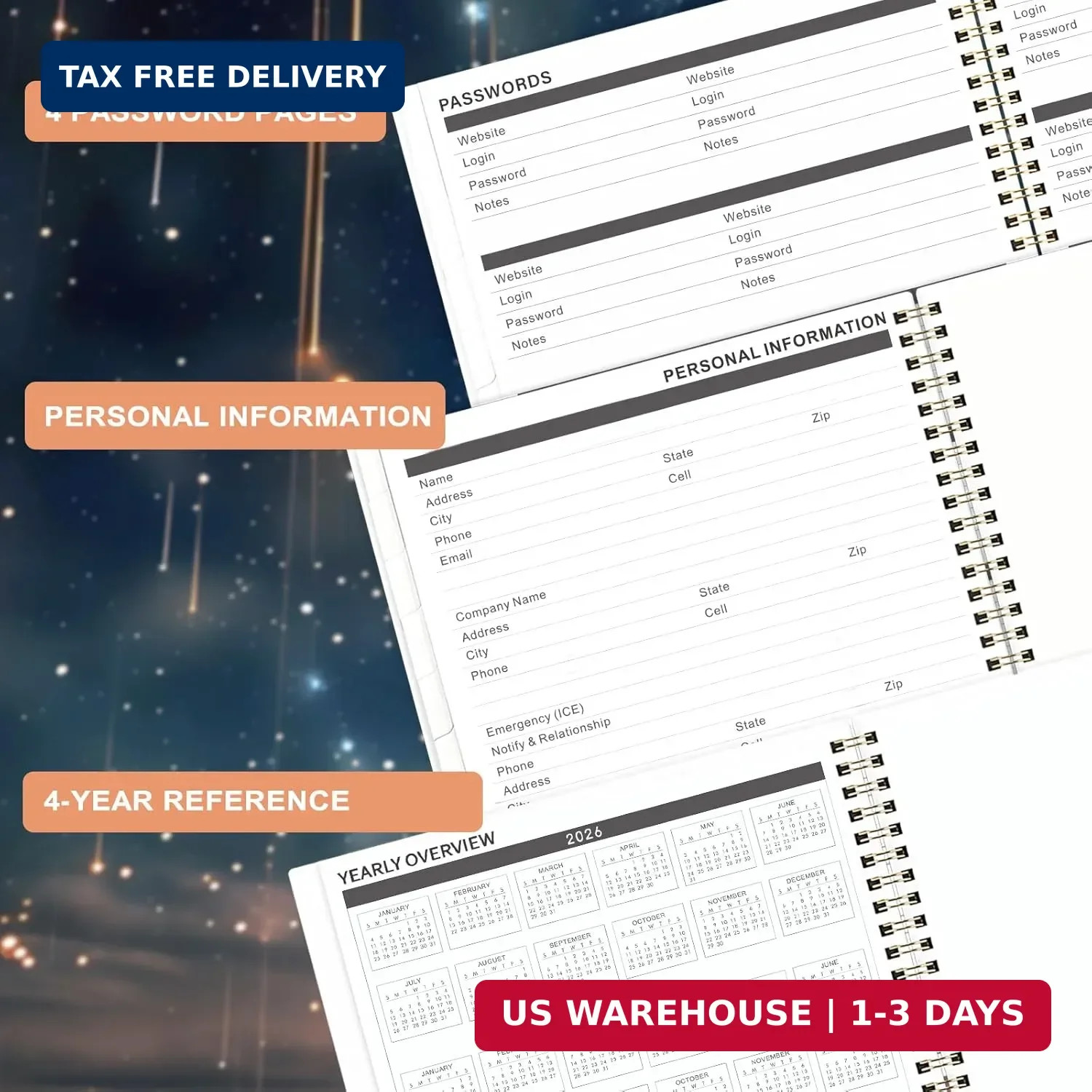 Monthly Planner 2026-2028 – 2 Year Planner 2026-2028, Jul.2026 – Jun.2028, 9″ x