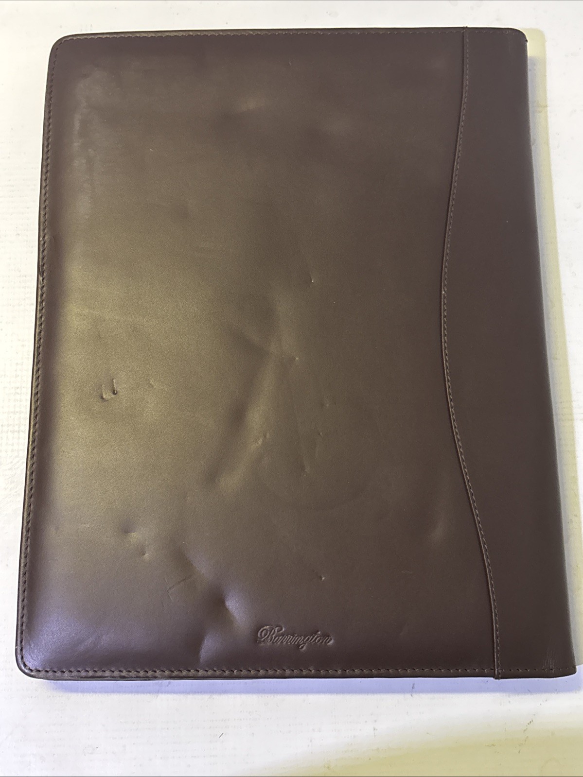 Barrington Handcrafted Tan Leather Notebook/Journal Legal Pad Portfolio Used