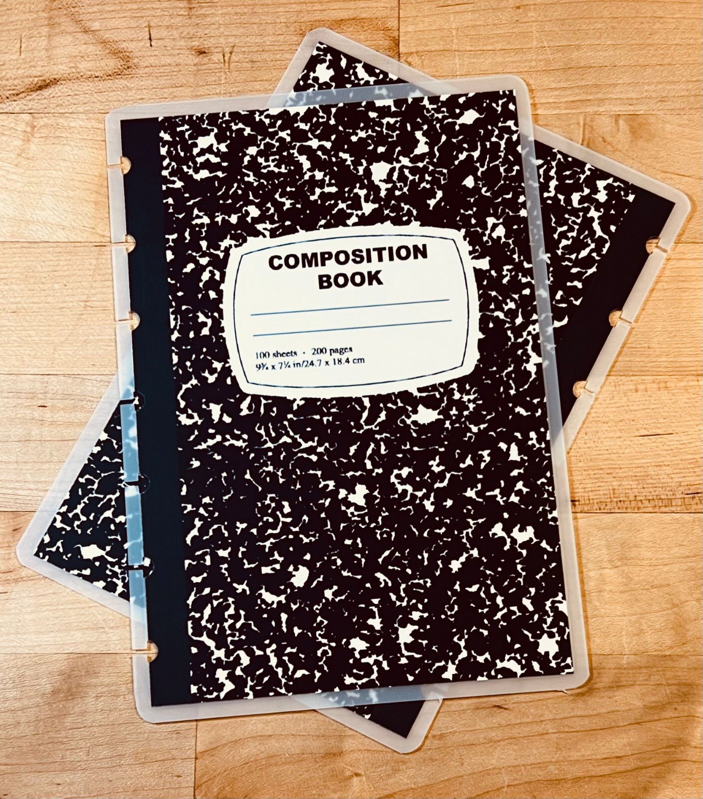 MATTE Composition Book Front & Back Cover Set 4 use with MINI HAPPY Planner-