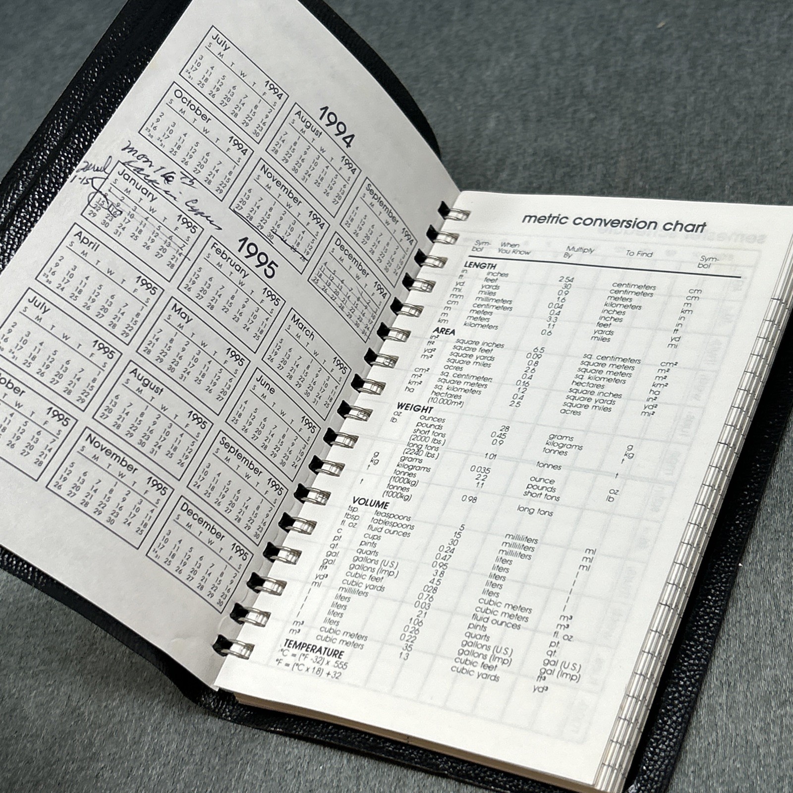 1990s At A Glance Academic Planner Black Keith Clark Spiral Bound Organizer READ