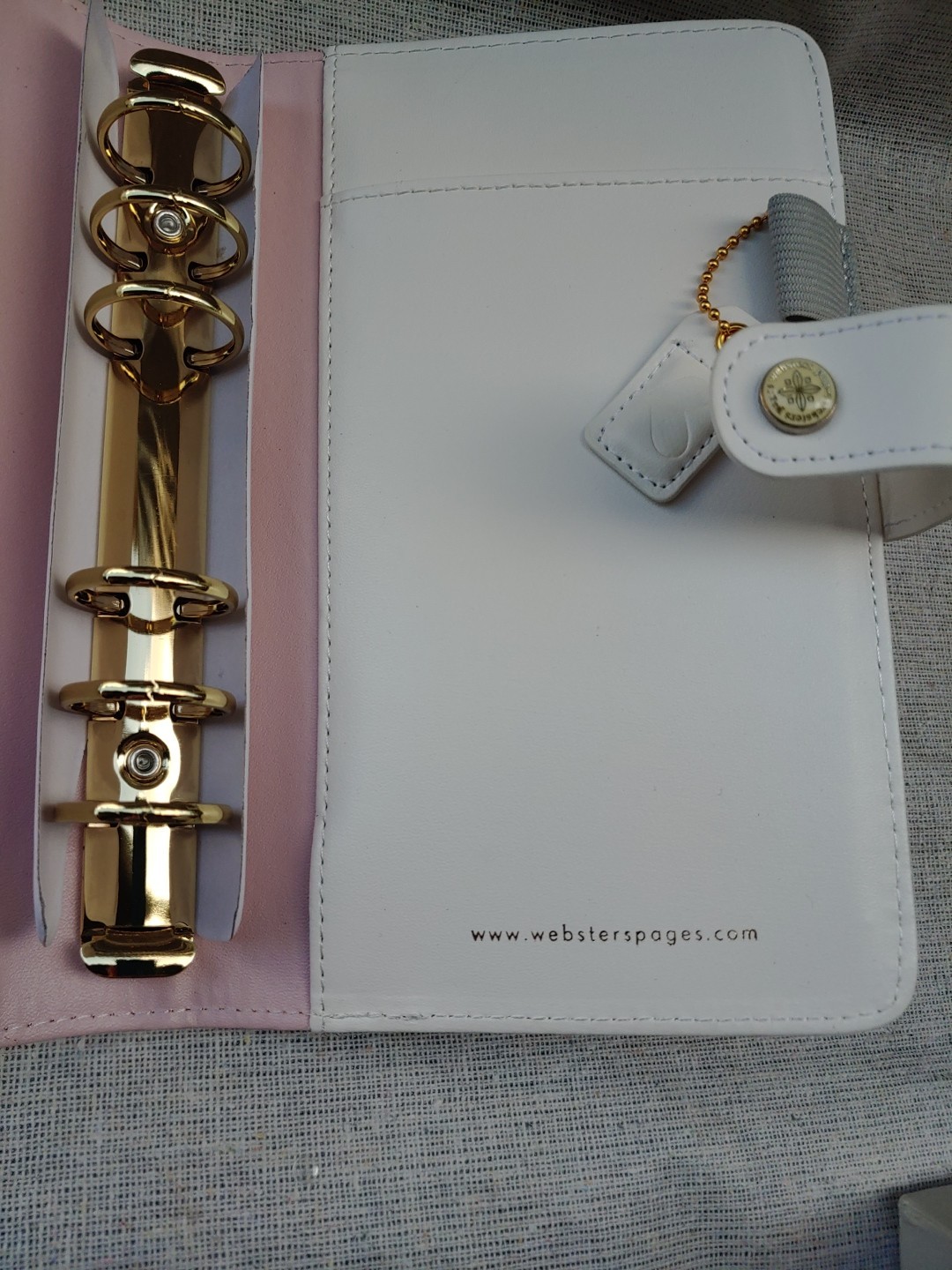 NIB Webster’s Pages Small Planner Spiral Notebook, White Floral, No Calendar