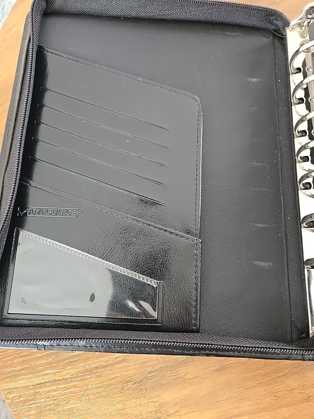 1996 AT-A-GLANCE Organizing System Faux Leather Black NEW (READ) w/Inserts 8X10