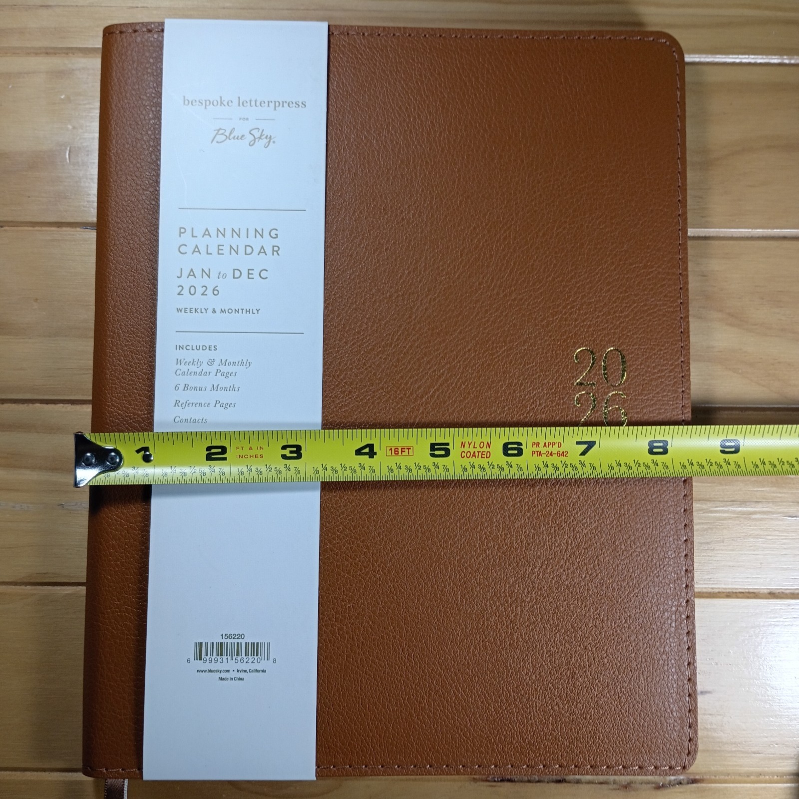 2026 Bespoke Letterpress – Blue Sky Bespoke Letterpress Planning Calendar 156220