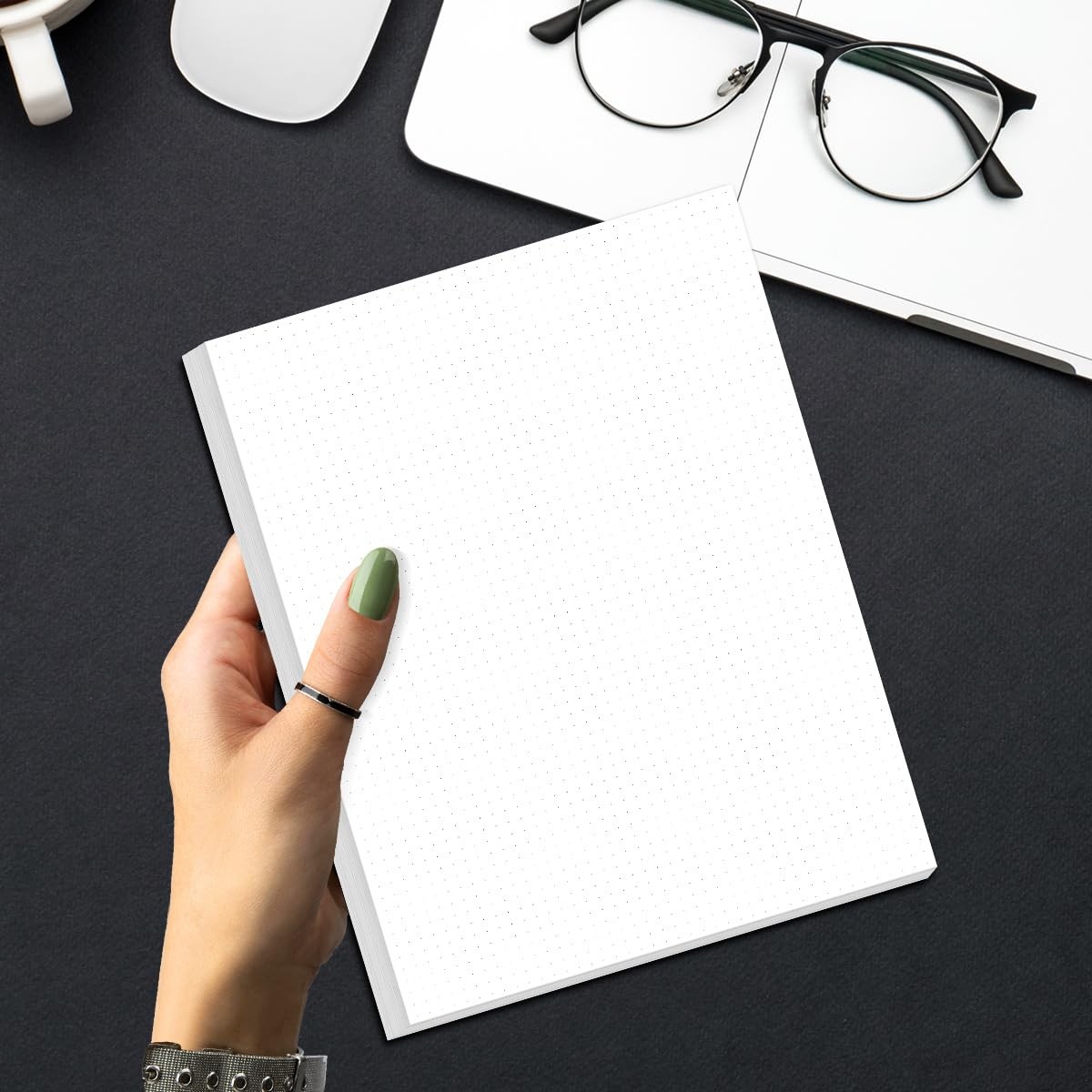 Unpunched Dotted LooseLeaf Paper 100 Sheets 100gsm 8.5×11 Inch Letter