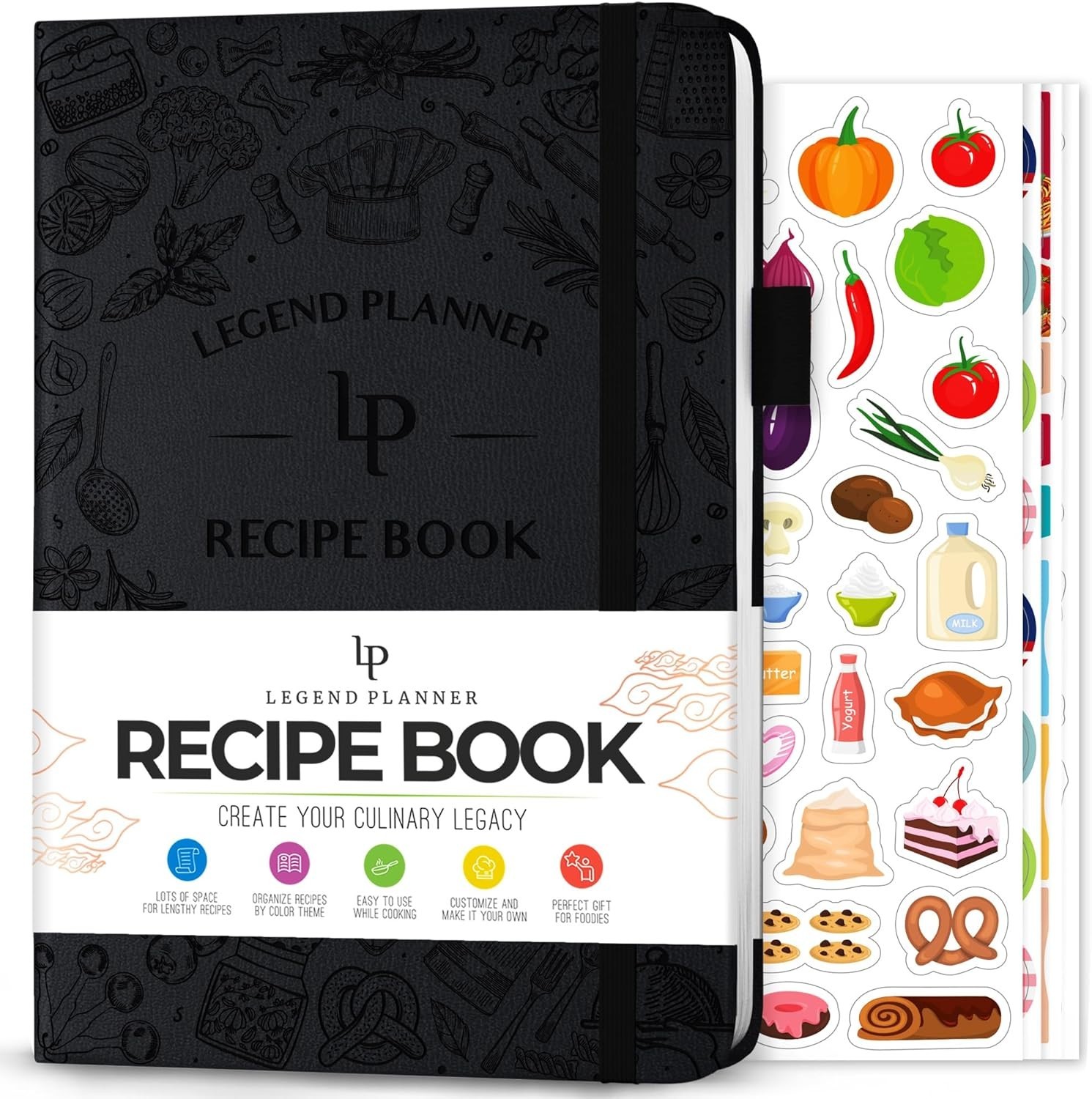 Blank Recipe Book Planner Culinary Organizer Hardbound Write In Your Own Recipes