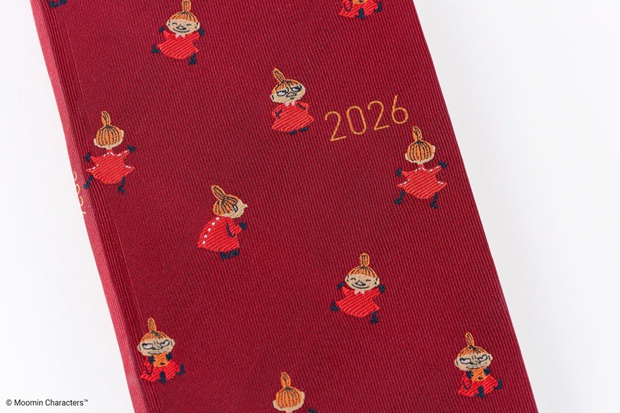 Hobonichi Techo Weeks 2026 April Start Japanese Moomin Little My Tie Fabric Red