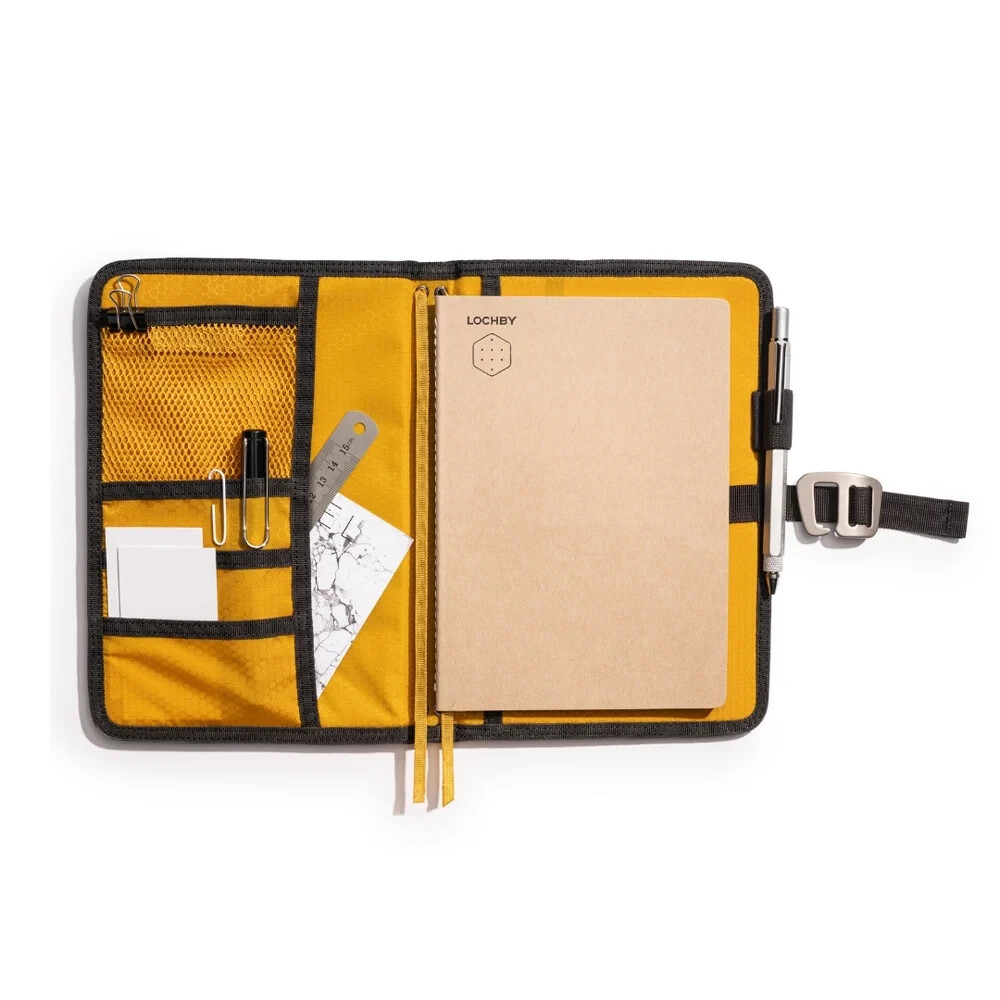Lochby Field Journal Bumblebee A5 Planner Cover | Water Resistant Waxed Canvas