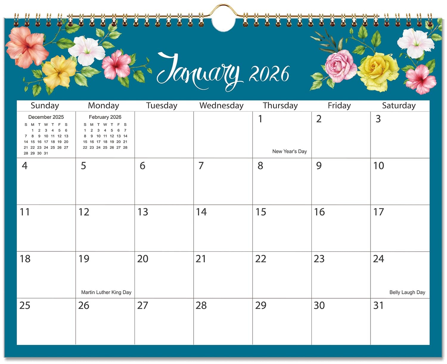 2026 Wall Calendar – 2026-2027 Runs from 11.5 x 14.5, Flower