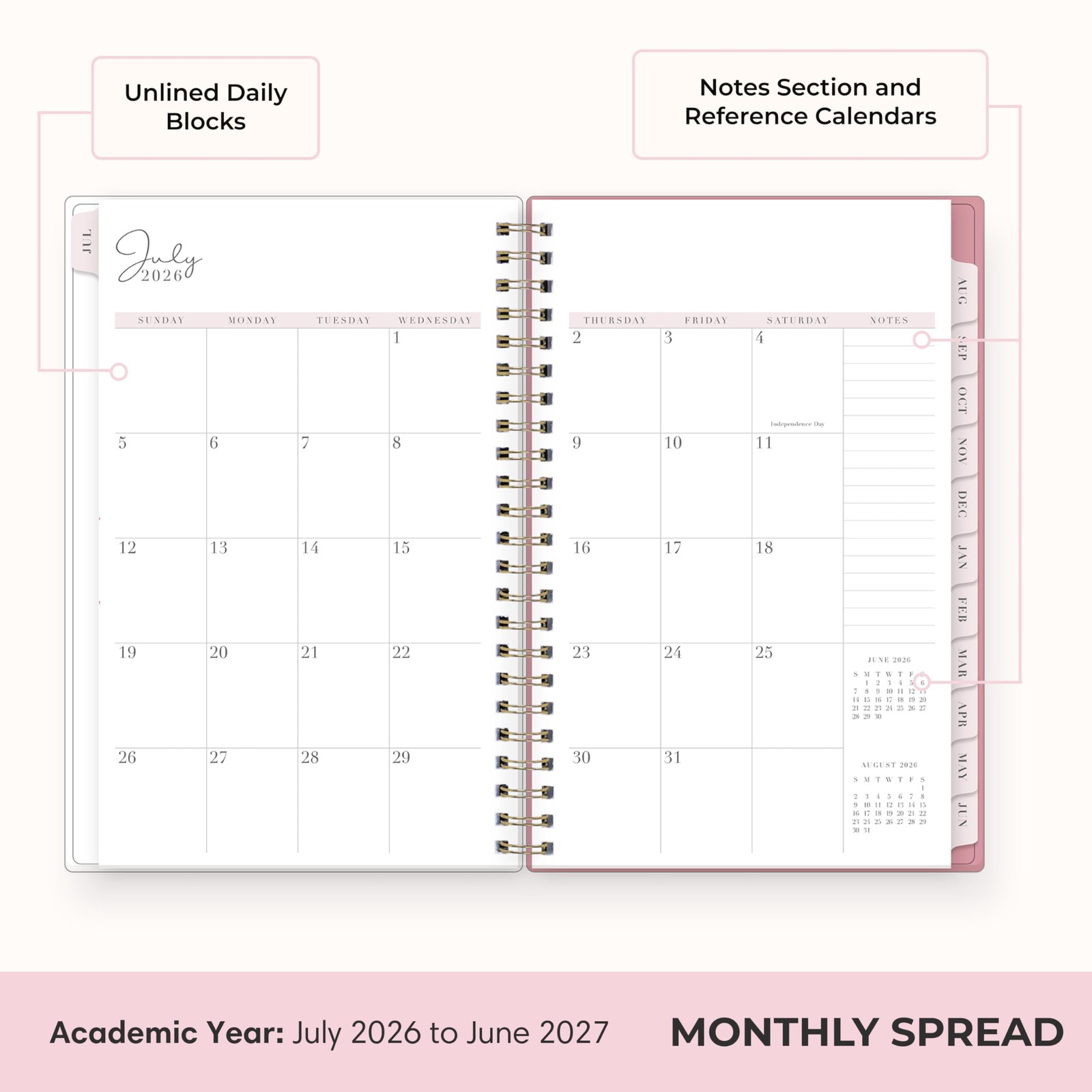 Blue Sky Rachel Parcell 2026-2027 Weekly and Monthly Academic Year Planner Ca…