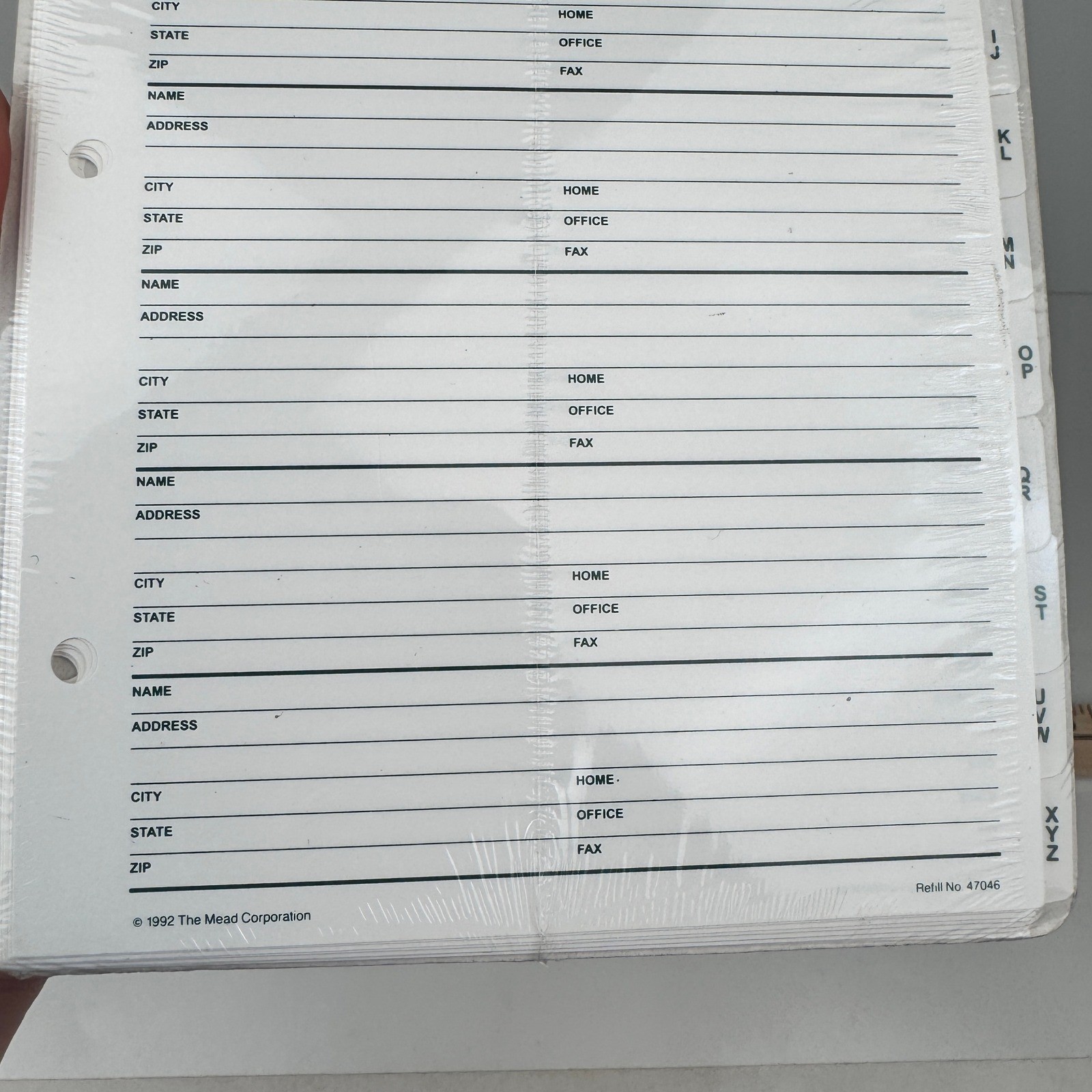Vtg 92 Mead Cambridge Undated Daily Planner Telephone Address Refill Sheets READ