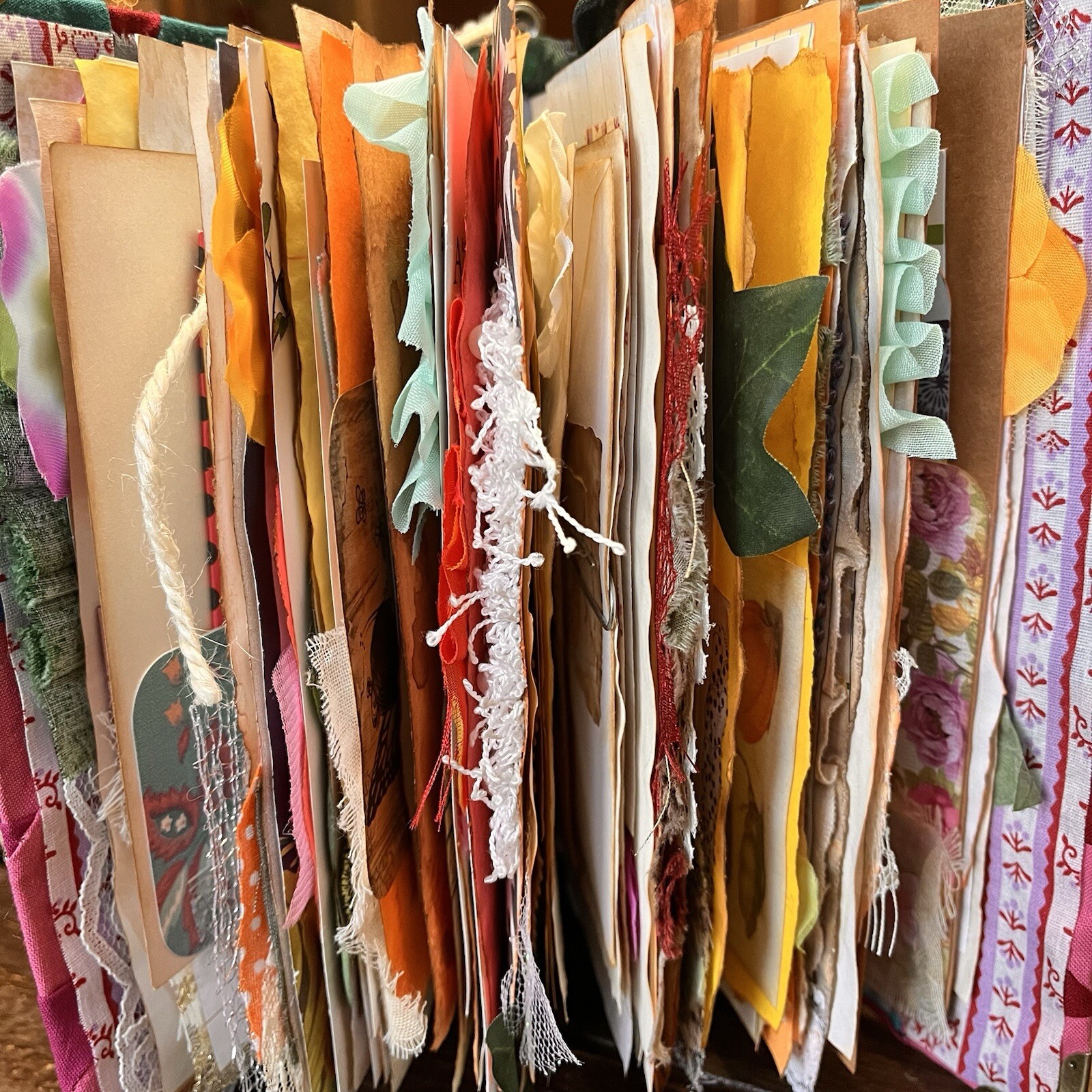 Boho Junk Journal Floral Flowers Feminine Gypsy Colorful Handmade Journal