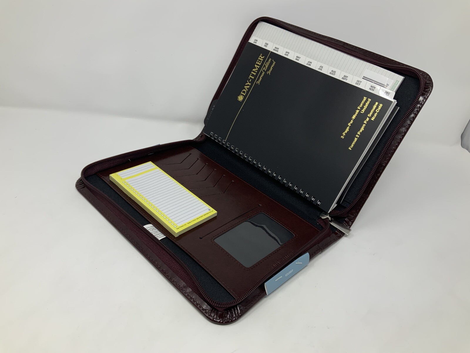 Day-Timer Wire-Bound Leather Organizer System Burgundy #D68517