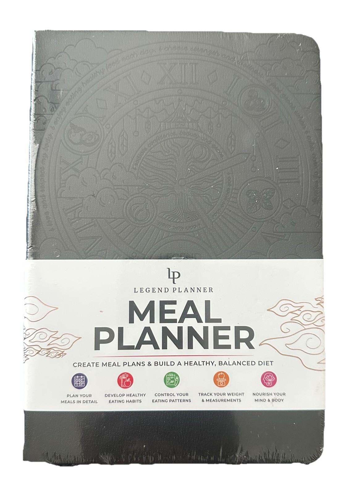 (6) Legend Planner ~ Meal Planner A5 Nutrition Journal w/Grocery List & Stickers