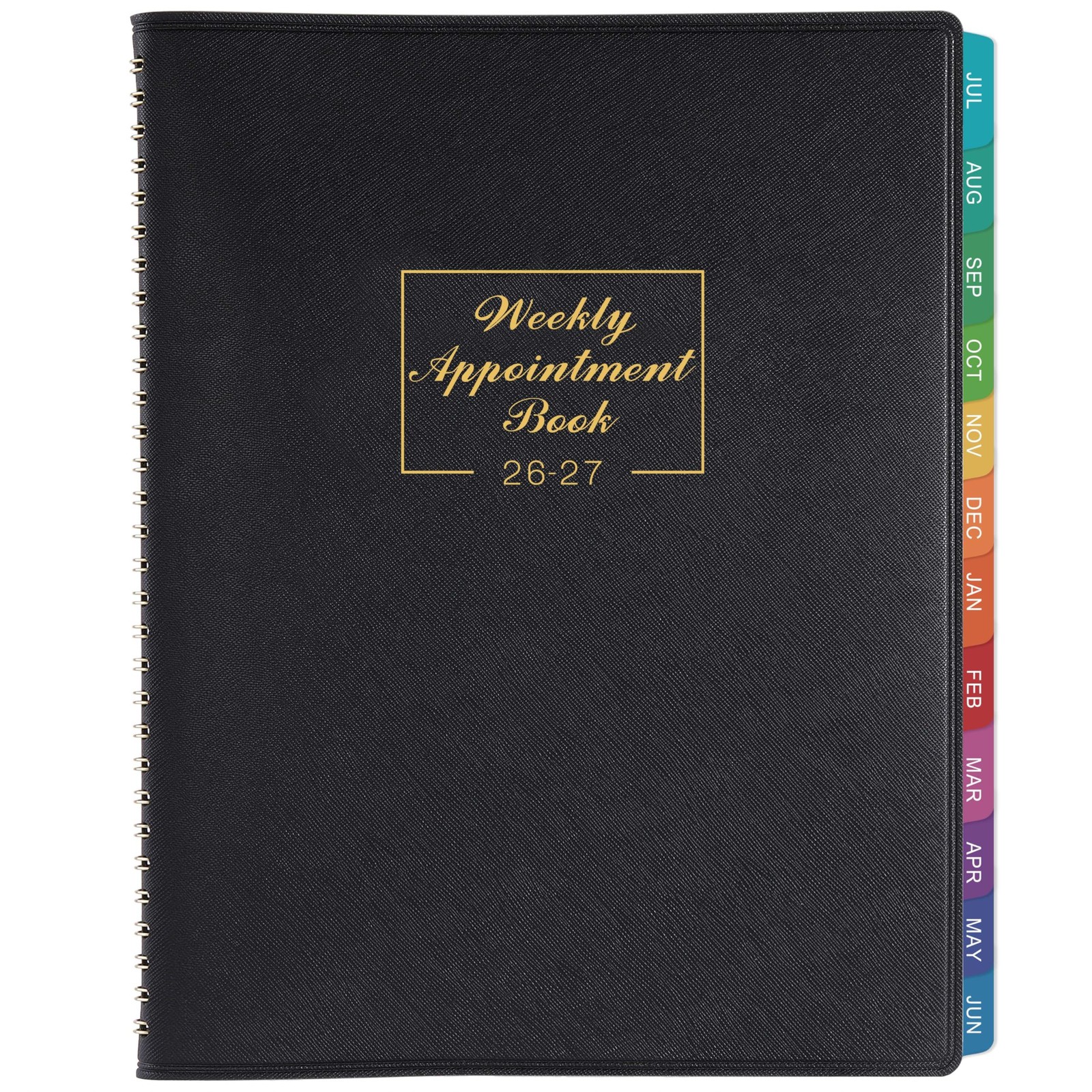 2026-2027 Weekly Appointment Book – Daily Hourly Planner 8.4″ x 10.6″, Black