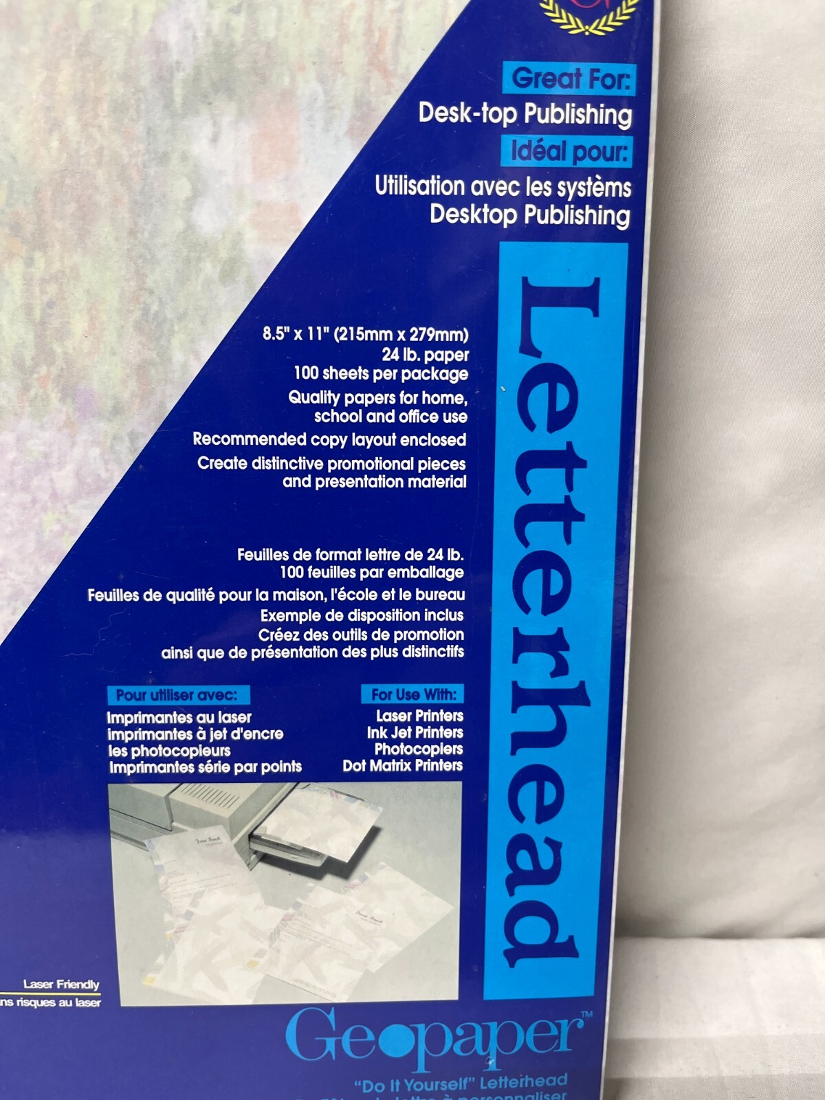 Letterhead paper By Geographics Impressionistic 100X 8 1/2 X 11 New