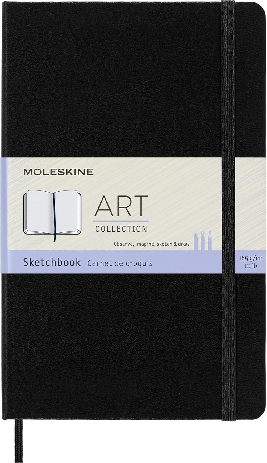 Moleskine Large Art Sketchbook Black Hardcover 104 Pages Plain Journal