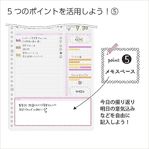 Campus Study Planner, Loose-Leaf, Daily Ruled, Girly, Set of 2