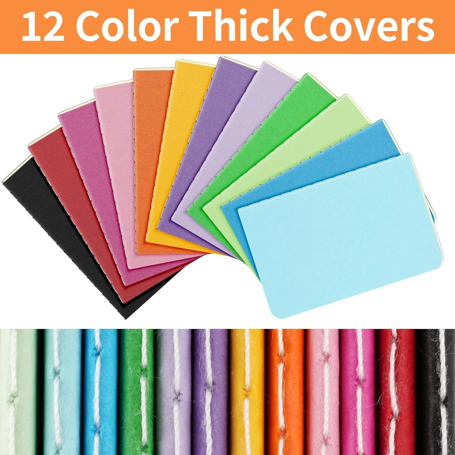 12 Pack Mini Pocket Notebook, 2.5 X 4 Inch, Lined, 30 Pages(Double Sided-60pgs)