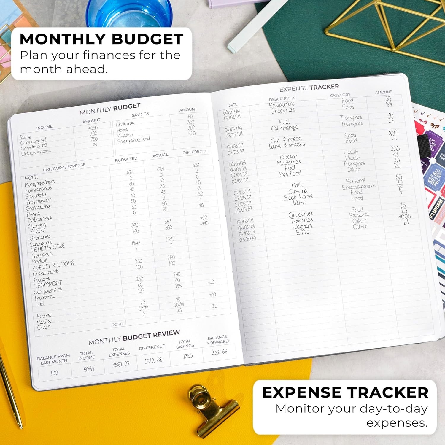 Weekly & Monthly Planner – Silver Black A4 Edition