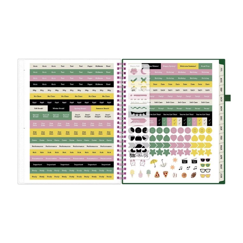 Blue Sky Your Year College Weekly/Monthly Planner Wirebound 7″x9″ Green Date