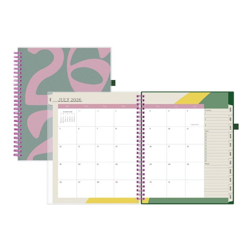 Blue Sky Your Year College Weekly/Monthly Planner Wirebound 7″x9″ Green Date