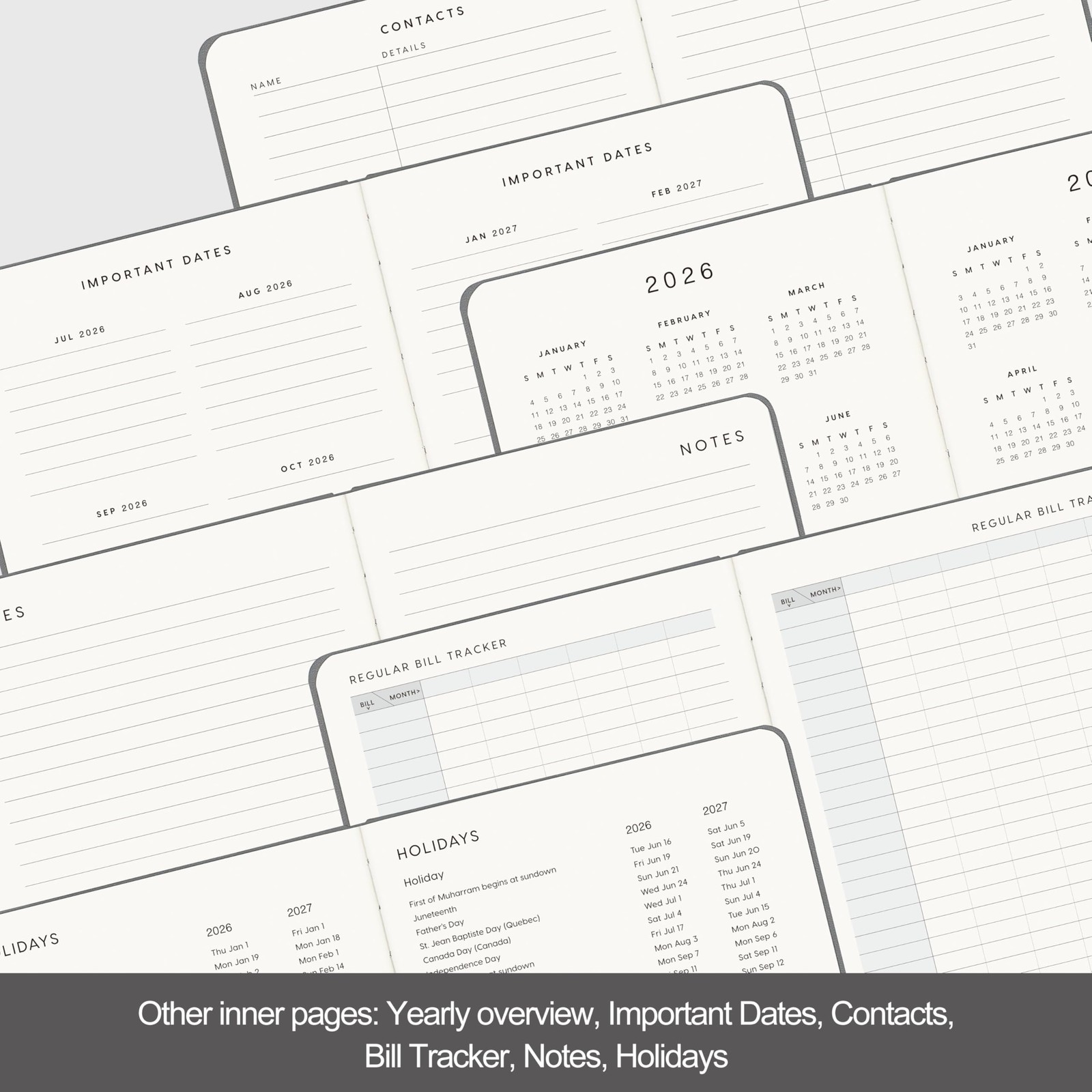 And Per Se Academic Planner 2026-2027 – 26-27 (5.7″ x 8″), M-Grey
