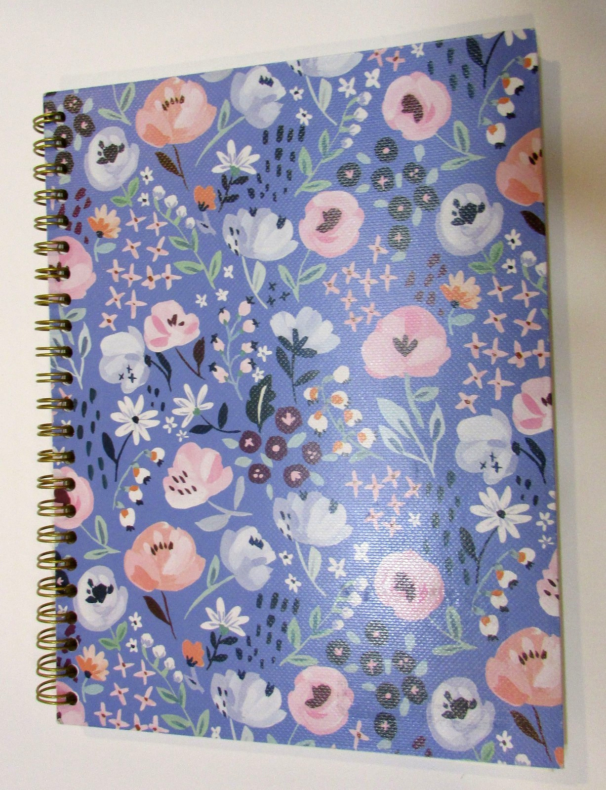 New 2020 Greenroom Journal Recycled Notebook Spiral Bound Hardcover Blue Flowers