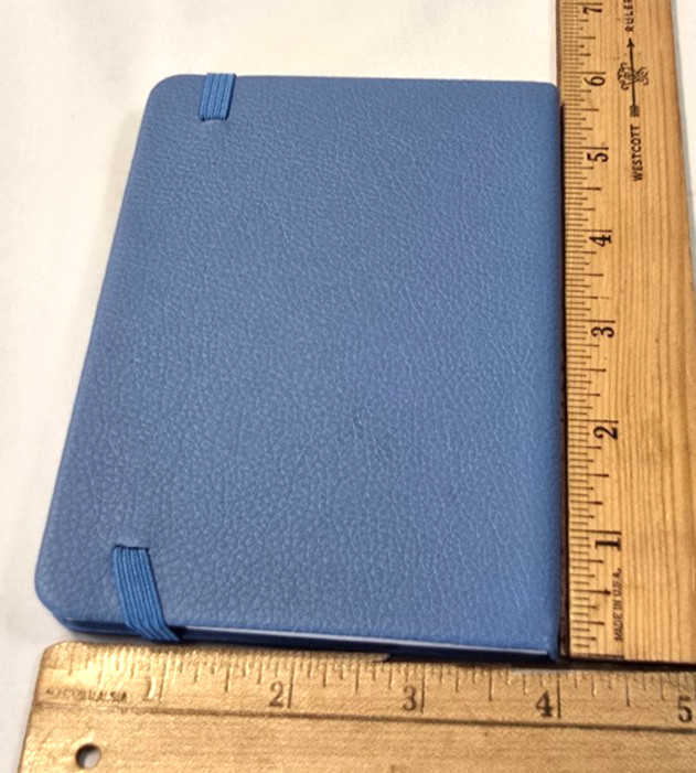 NEW Bird Hardcover Journal 80 Lined Pages 4″x 5.75″ w/ elastic band -Blue/ gold