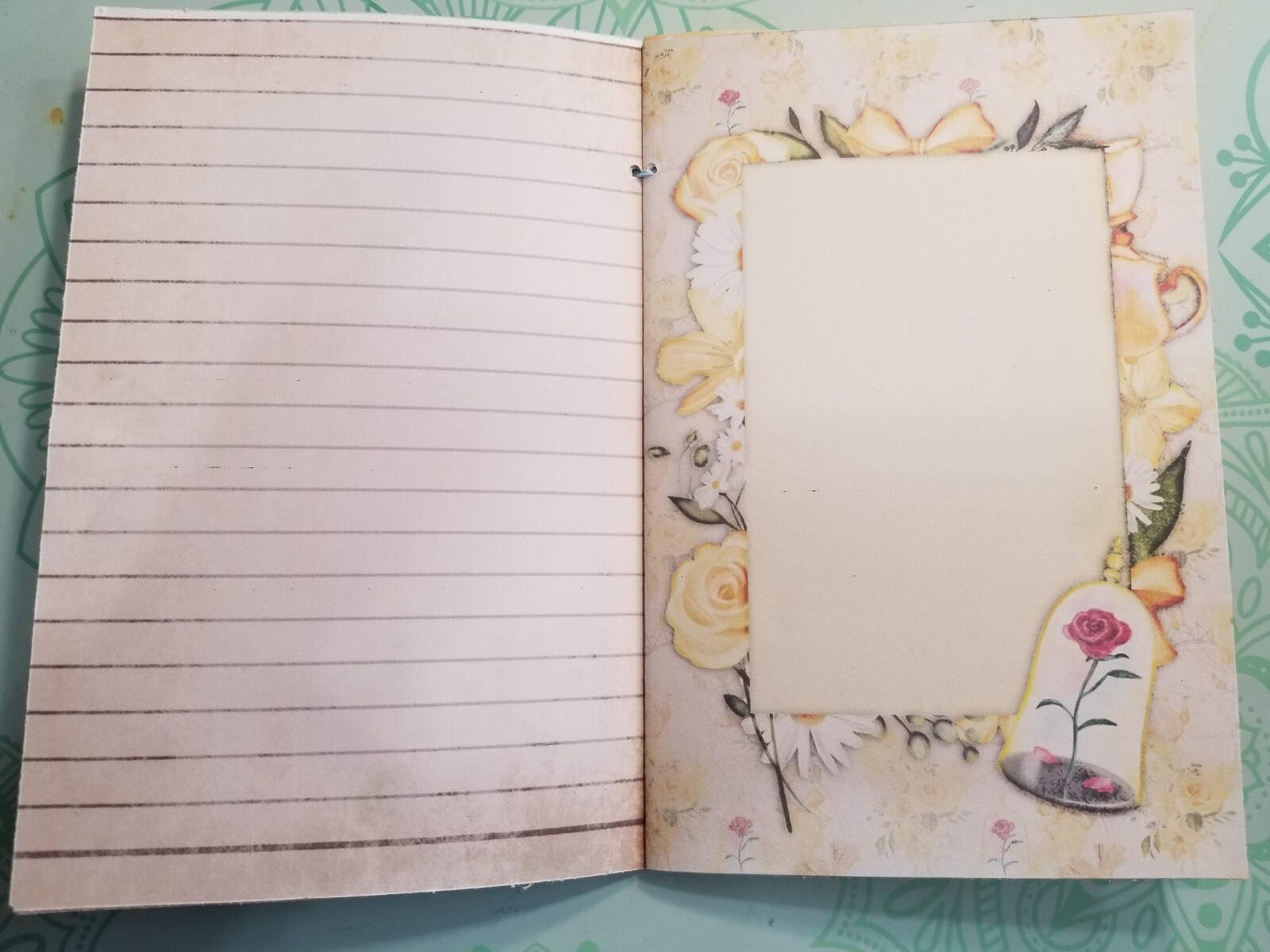 Junk Journal Blank Booklet “PRINCESS TALES” HANDMADE LG 8.5″x5.5″ 40pg