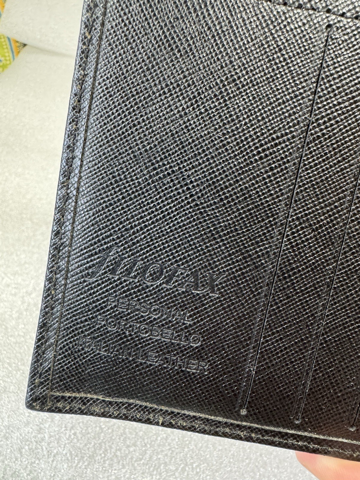 Vintage 90s Filofax Pocket Portobello – Black Italian Textured Leather Organizer