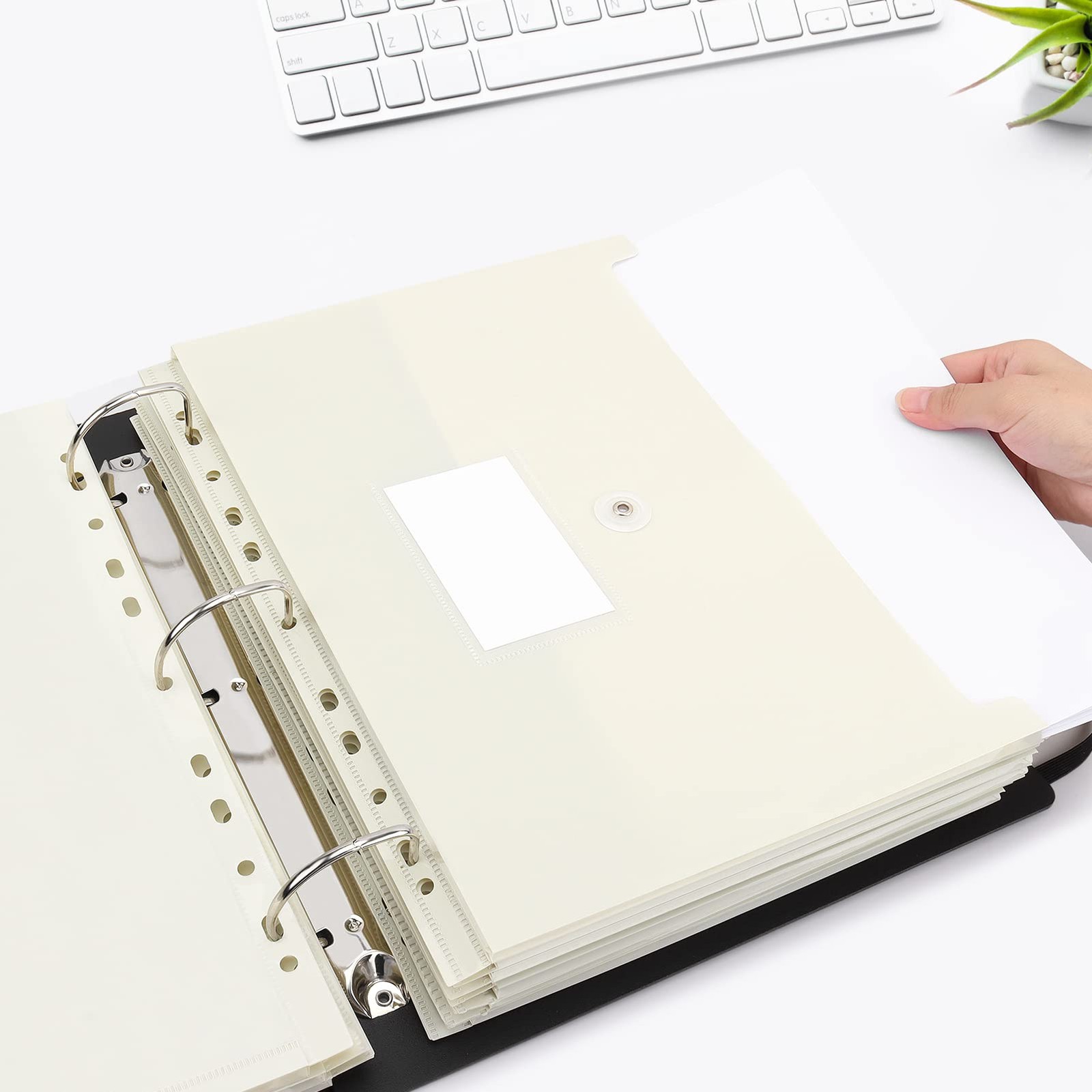 Uquelic Large Folio Document Organizer, Important Large, Black
