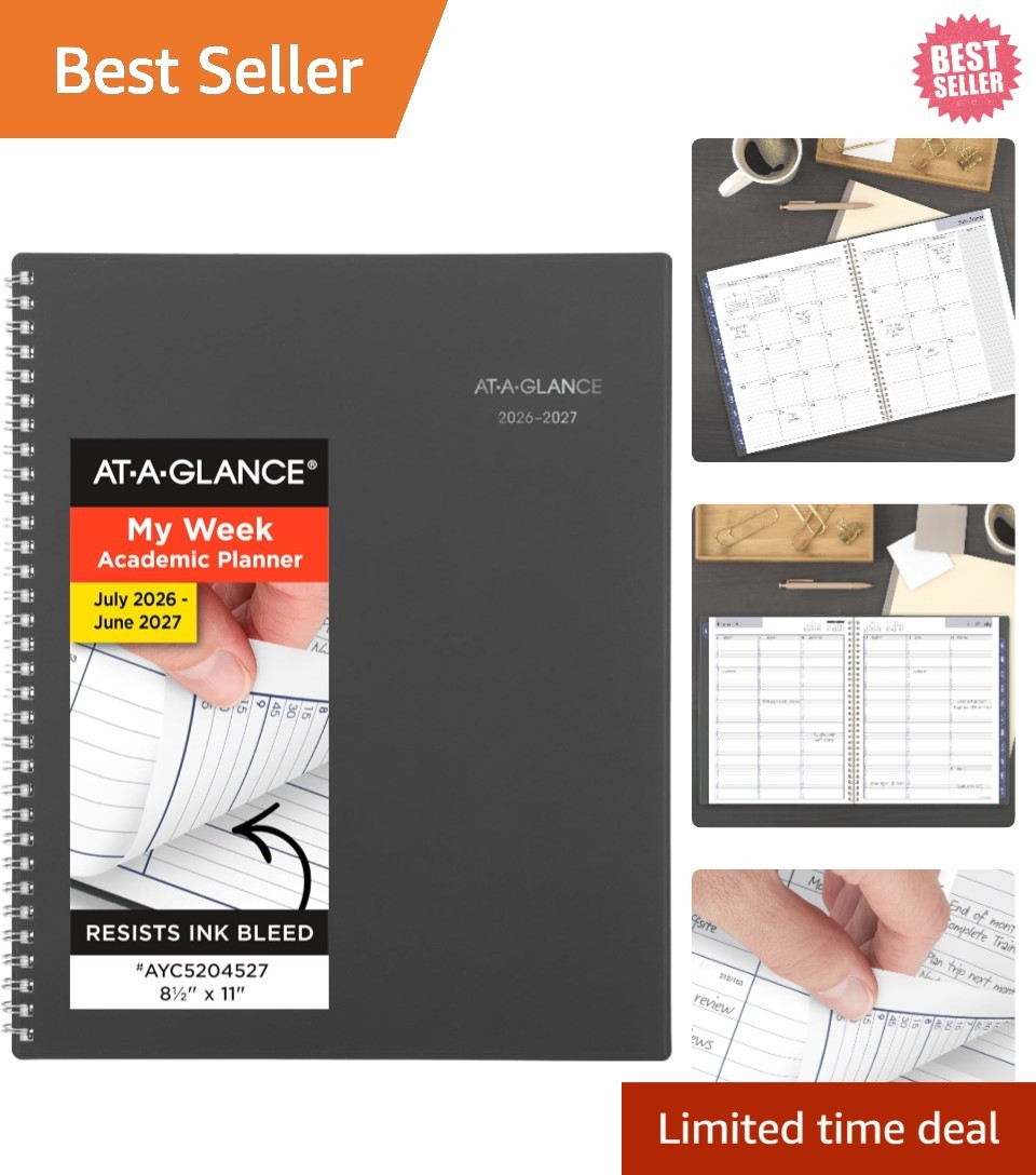 AT-A-GLANCE 2026 Appointment Book Planner, Weekly, 8″ x 11″, Large, Quarter-Hour