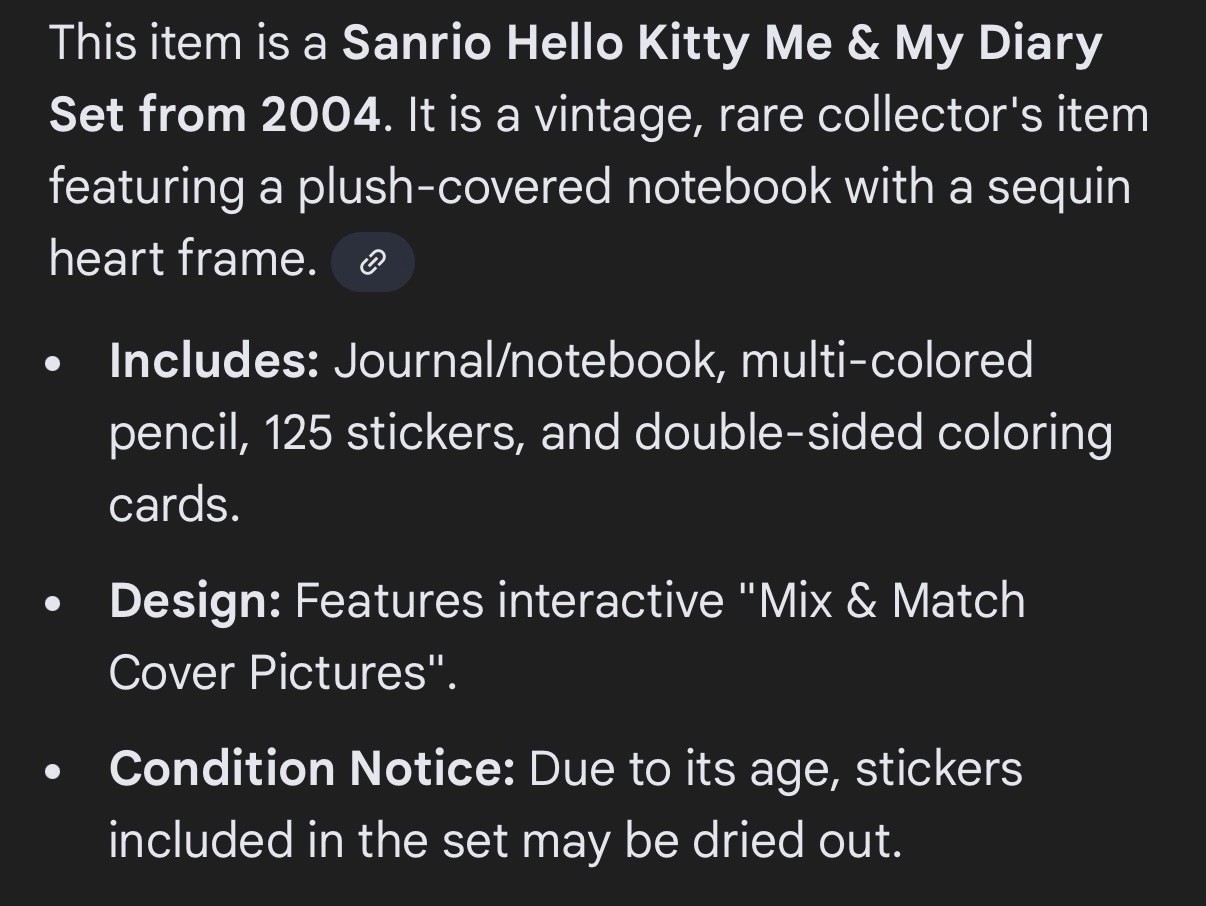 Sanrio Hello Kitty Me & My Diary Set Plush Cover RARE Collector’s Edition 2004