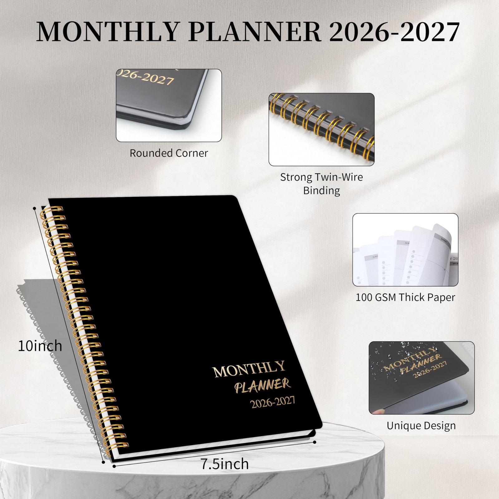 2026-2027 Monthly Planner – Jan.2026 – Dec. 2027, 2 Year Calendar 2026-2027 M…