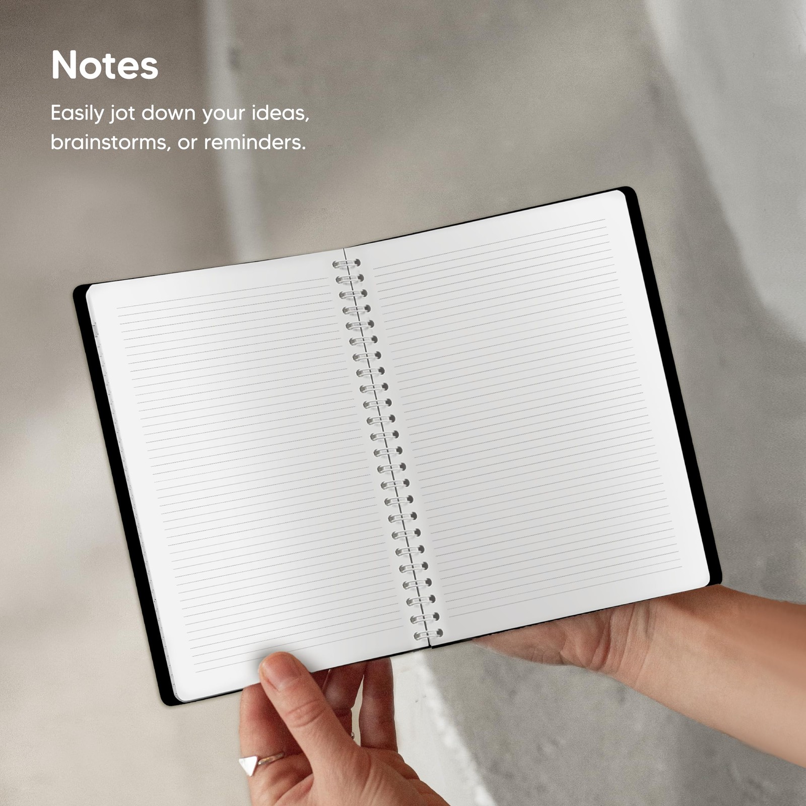 Academic Planner 2026-2027 – Hourly – 6.5 x 8.5, Black