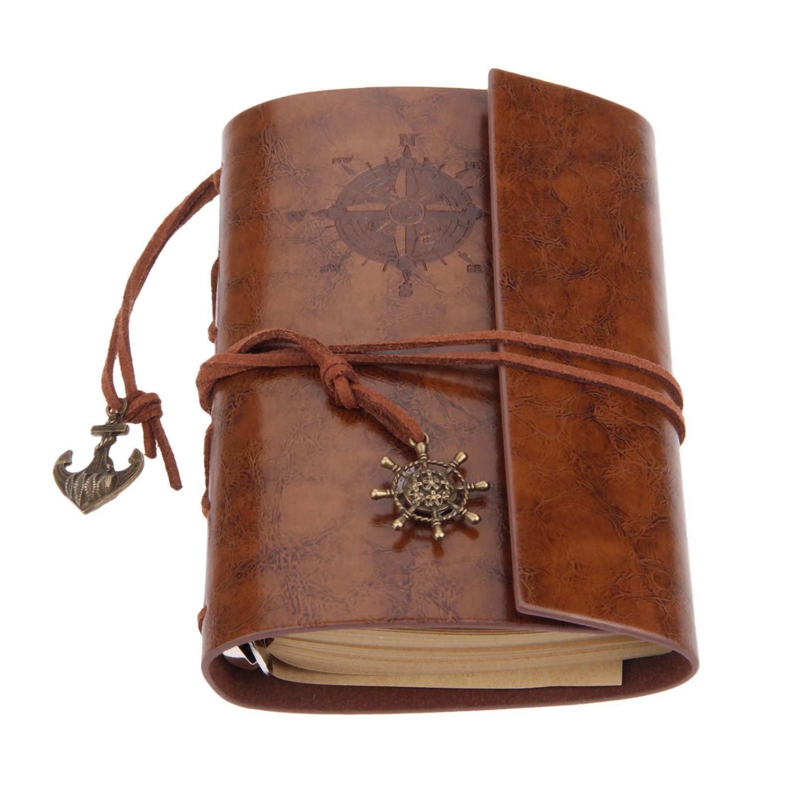 Mtsooning Vintage Leather Journal, 88 Sheets/176 Pages, 5.12″x3.35″, Brown