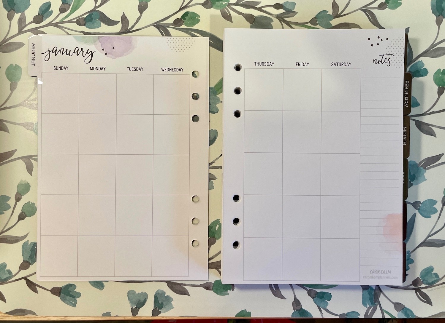 Carpe Diem Undated A5 Planner Inserts – Choose Joy