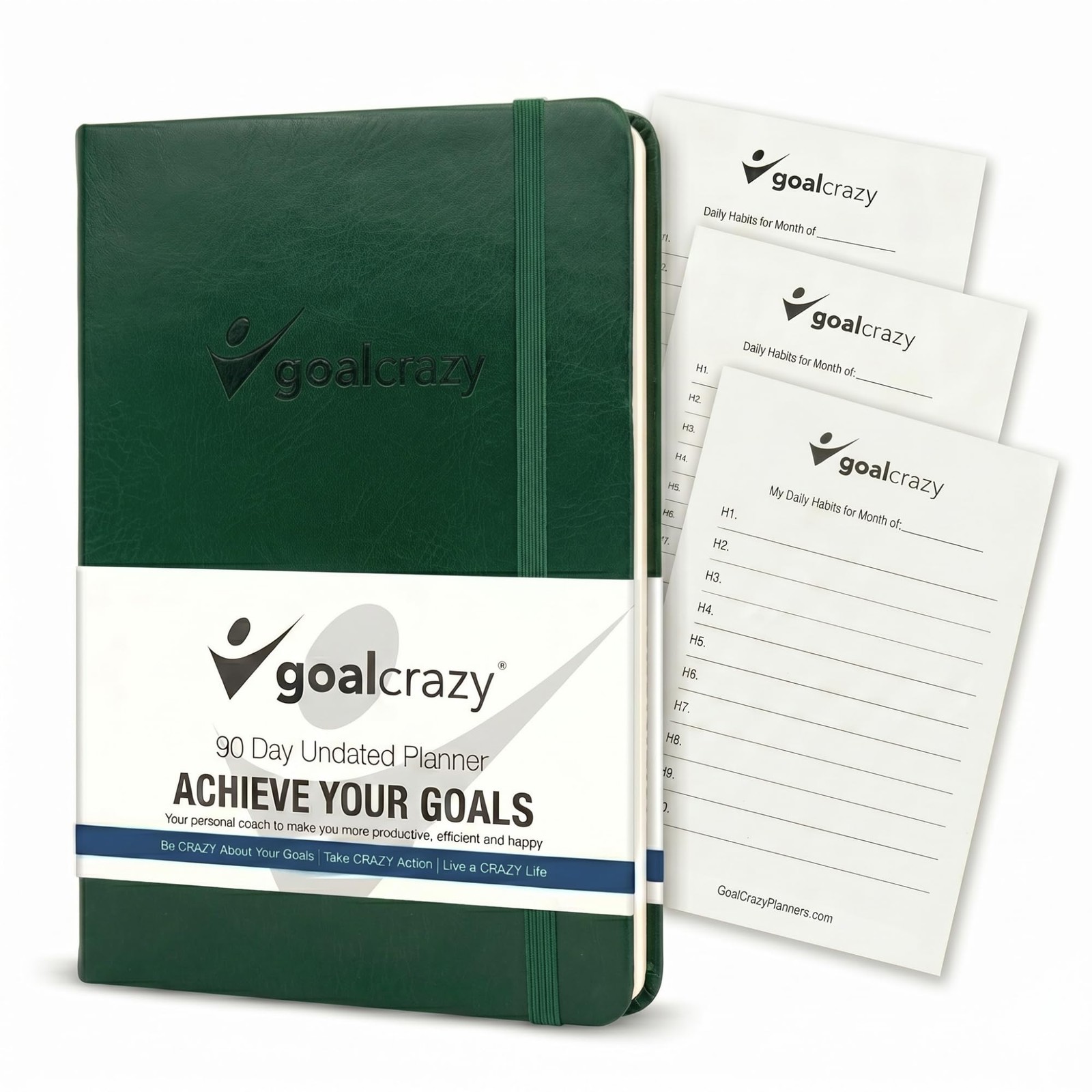 Undated Daily Planner to Achieve Your Goals – 90 Day Guided Journal & Product…