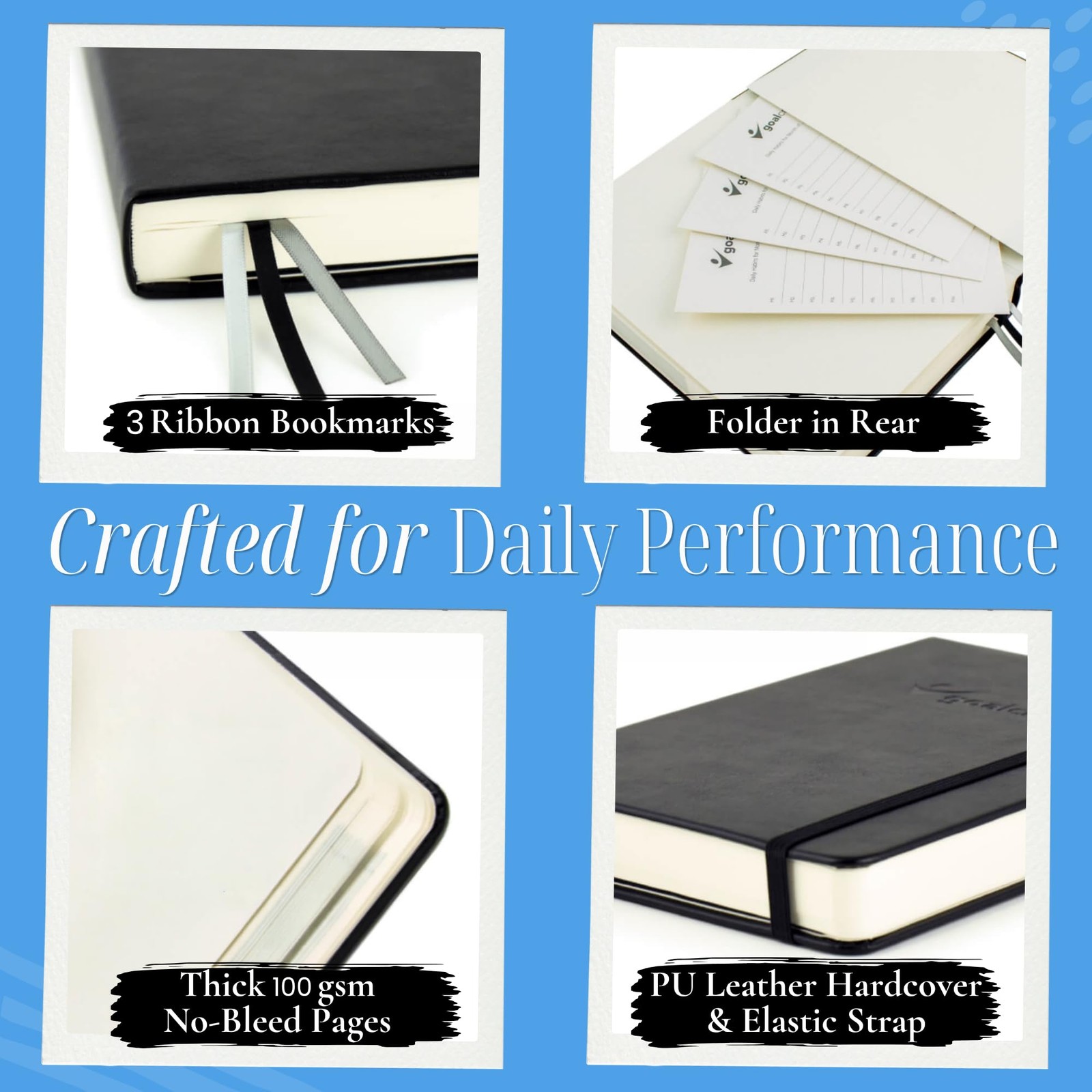 Undated Planner – 90 Day Guided Journal & Productivity Organizer, A5 Daily & …
