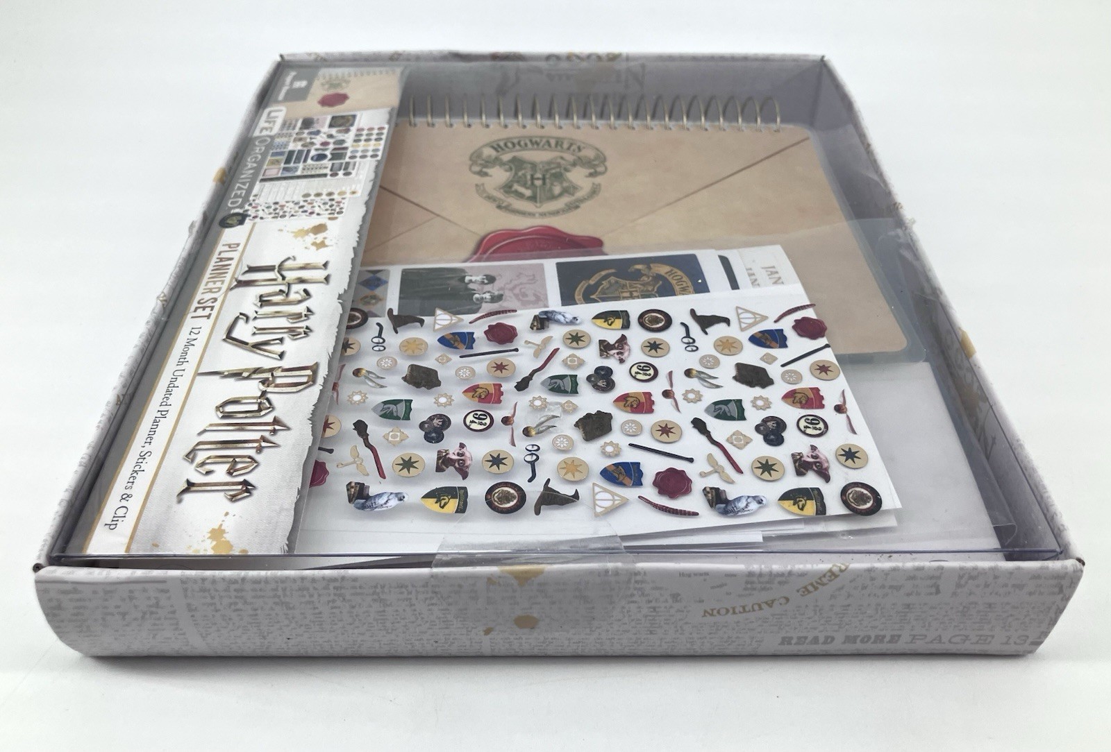 Harry Potter Planner Set 12 Month Undated Planner Stickers & Clips New *Open Box