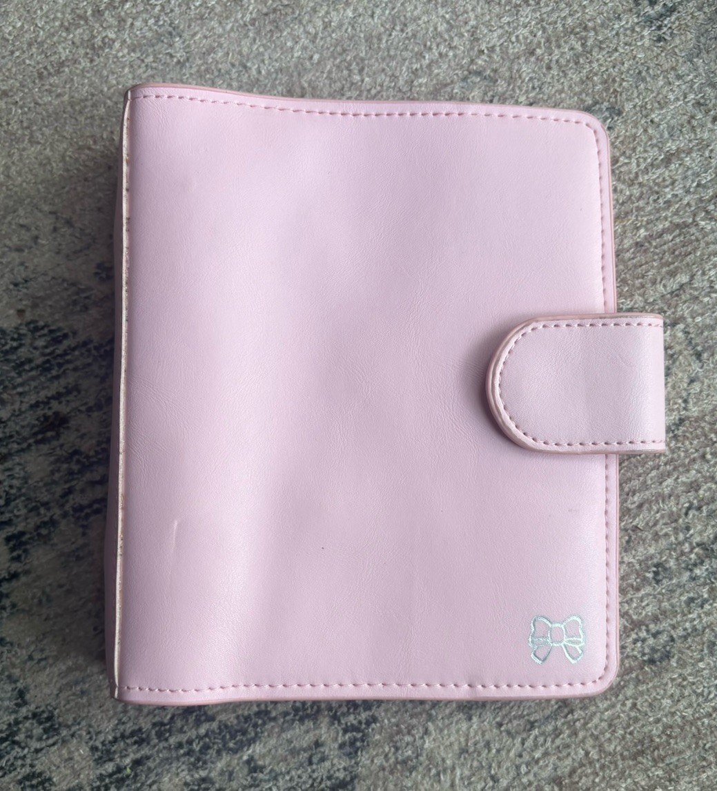 Print Pression A6 Rings Planner Baby Pink Silver Bow Oops Edition 6-Ring Binder