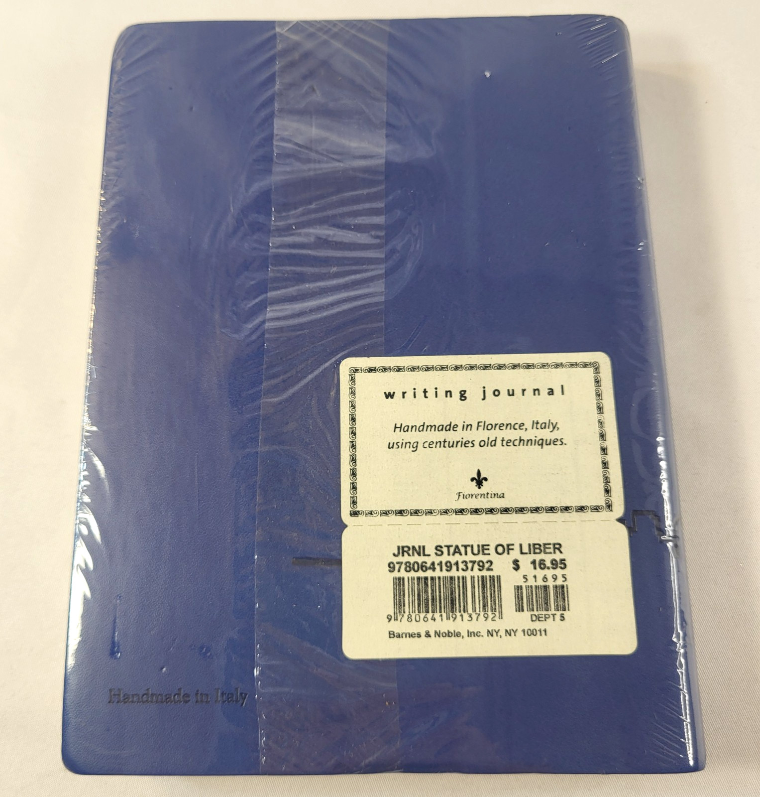Barnes & Noble Writing Journal-Etched Statue of Liberty-Handmade in Italy 5″x 7″