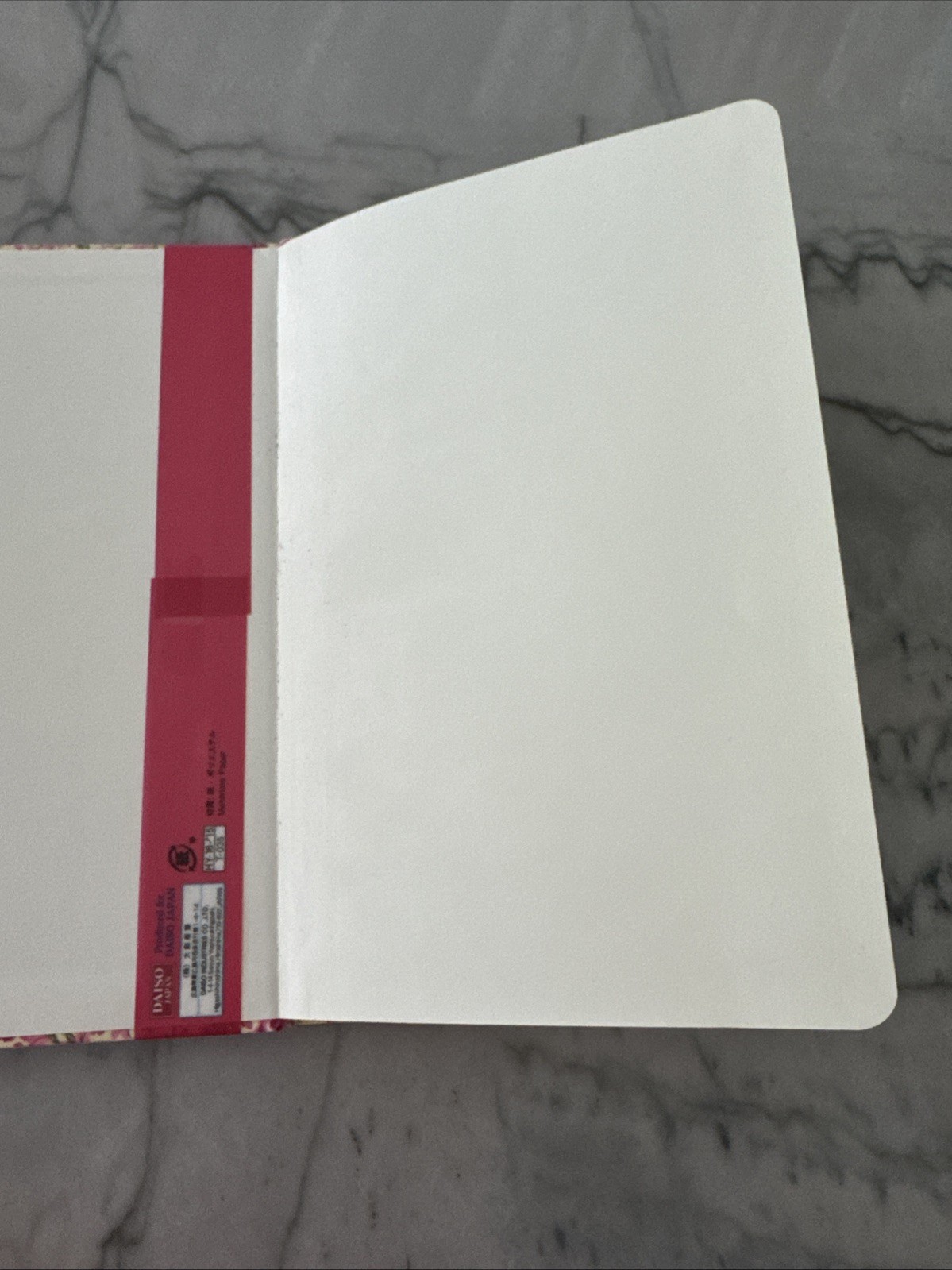 Fabric Type Ruled Notebook with Elastic Band Daiso Japan Journal Book Planner
