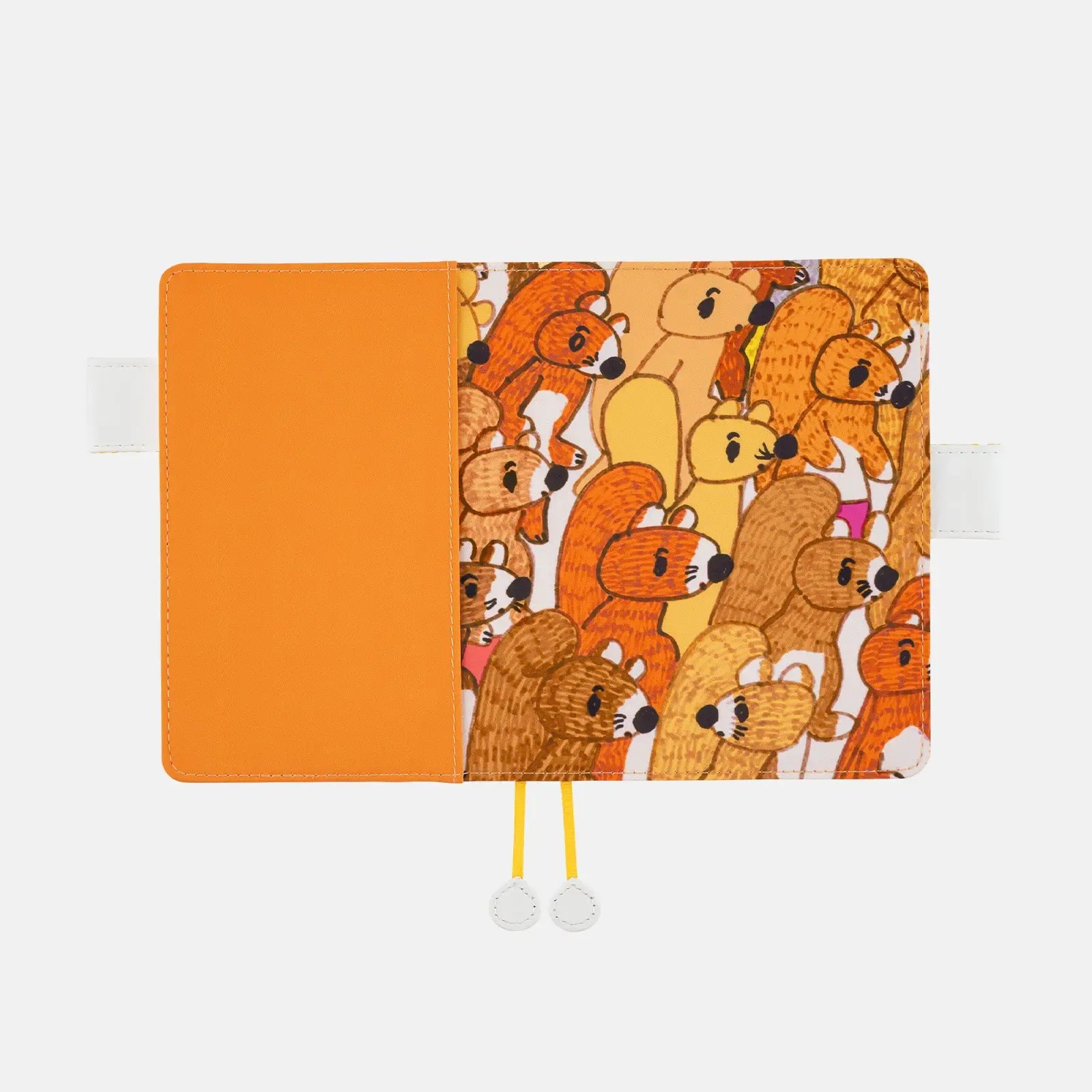 Hobonichi Techo A6 Cover 100%ORANGE Risu ga Zorozoro Squirrel Design Japan