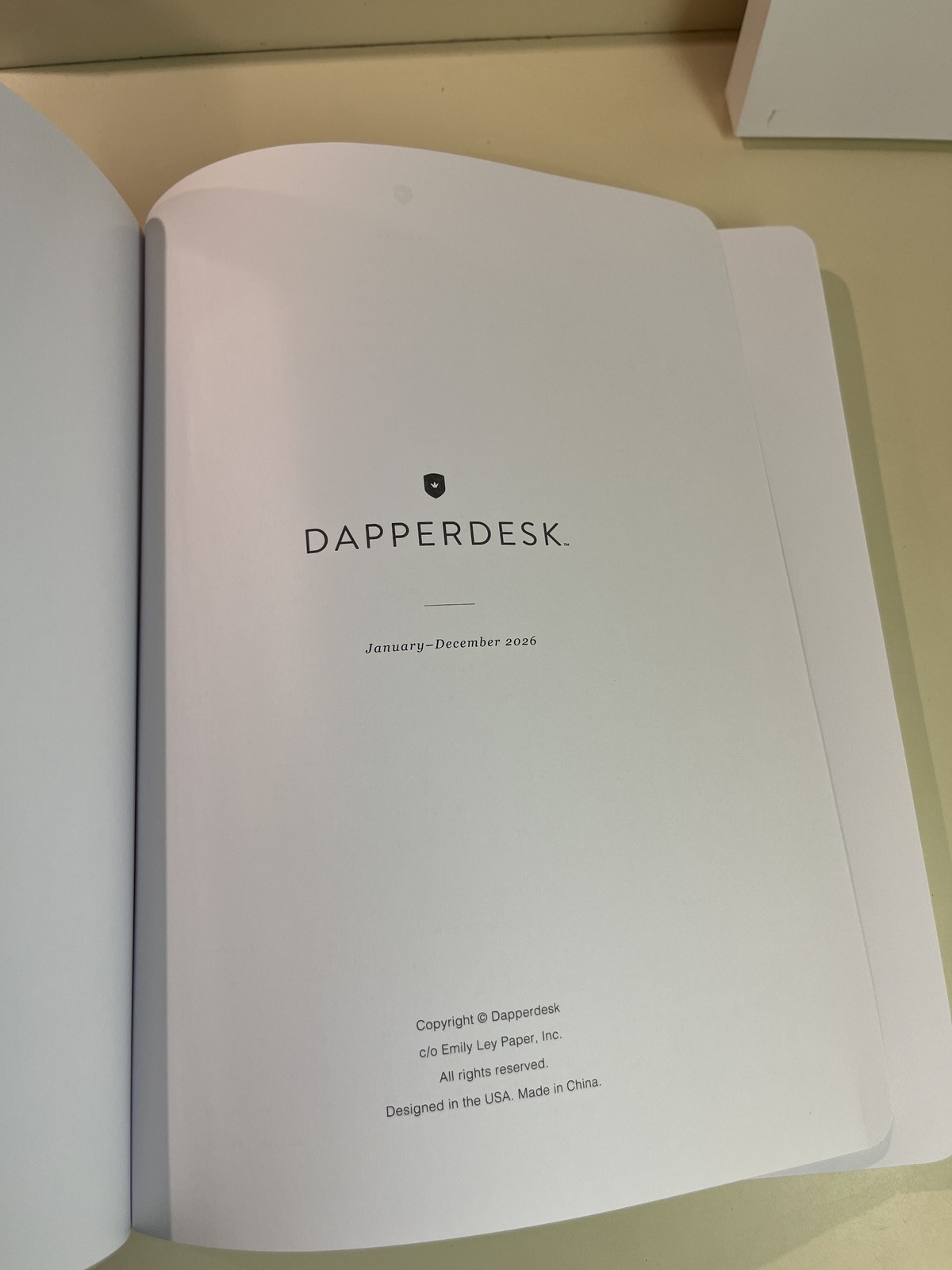 Open Box – Emily Ley Carolina Dot 2026 Bookbound Weekly Dapperdesk Planner