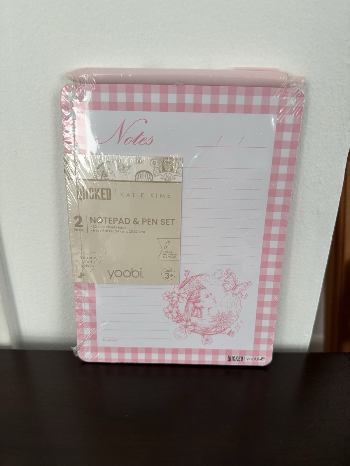 Wicked Paper Lot Yoobi Glinda Elphaba New Target Notebooks Pen Sealed Pink Green