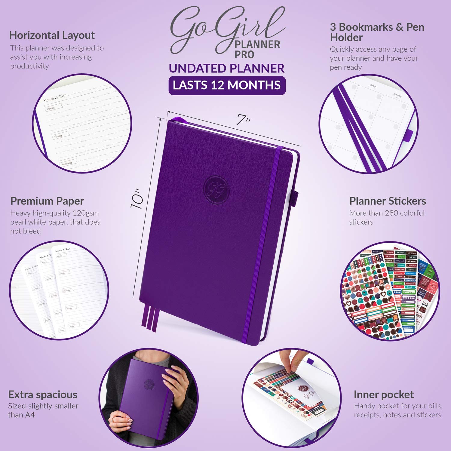 Planner – Undated Horizontal Layout Weekly Planner and Organizer + Budgeting …