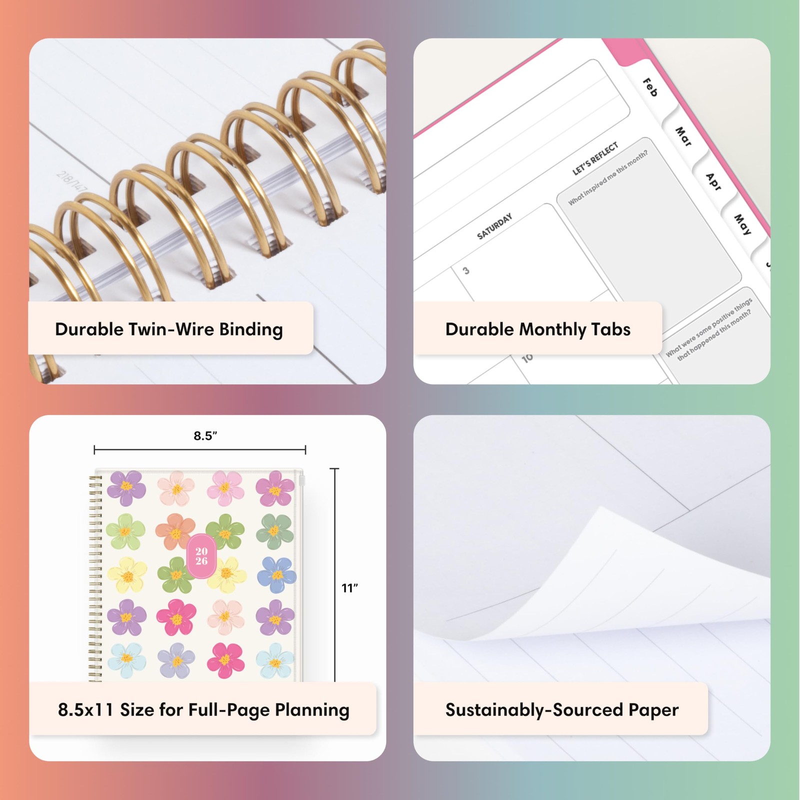 Gen Z 2026 Weekly and Monthly Planner Calendar, January 2026 – December 2026,…