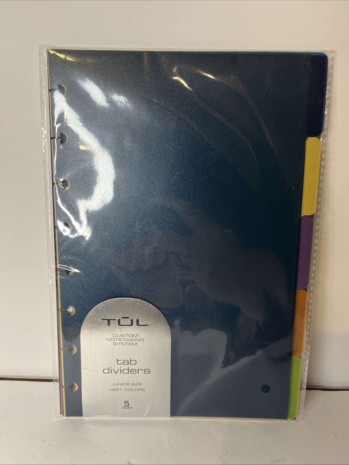 TUL Junior 5 Pack Navy Blue Custom Note-Taking System Discbound Tab Dividers